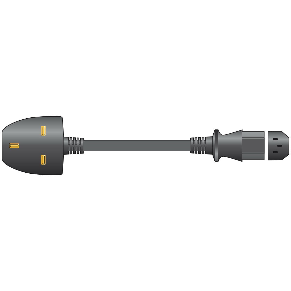 Mercury 10A UK to IEC Mains Power Lead 5m (114009)