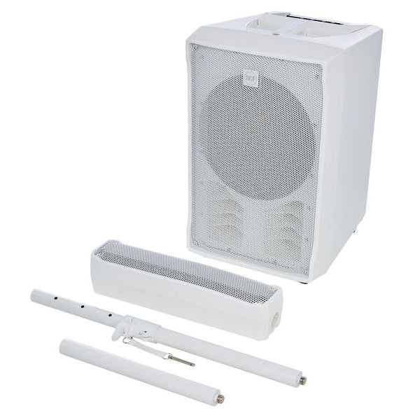 RCF EVOX JMIX8 White Column PA System with Digital Mixer