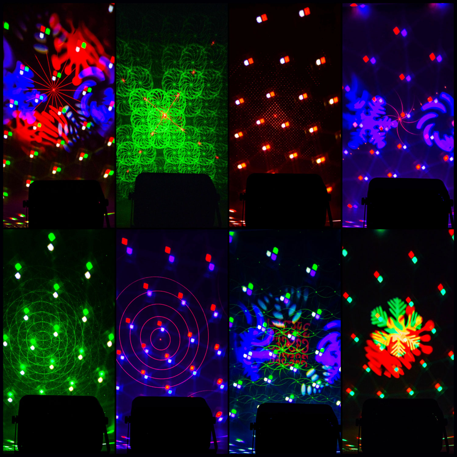 QTX GOBO Hex: 6-in-1 LED & Laser Effect (151745)