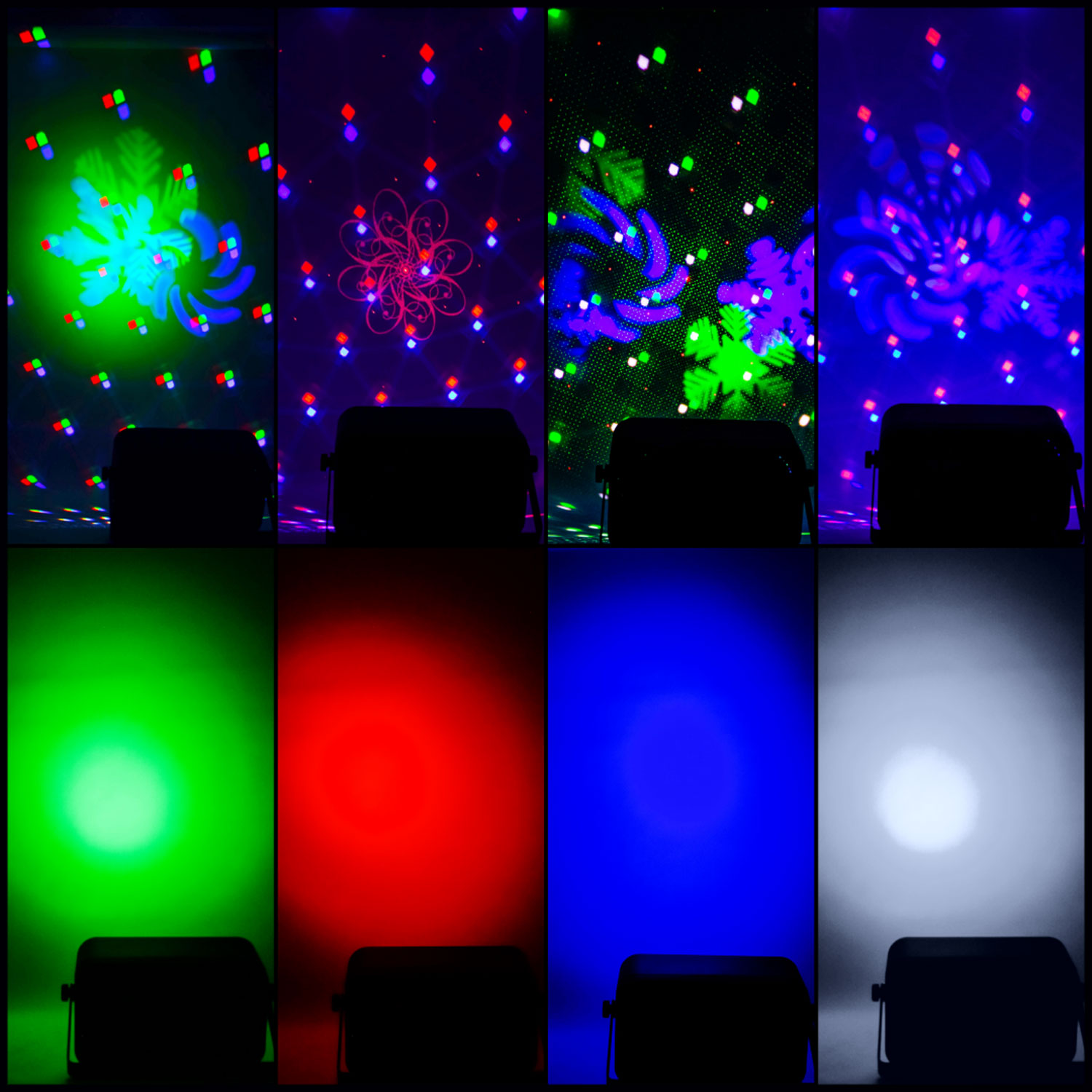 QTX GOBO Hex: 6-in-1 LED & Laser Effect (151745)