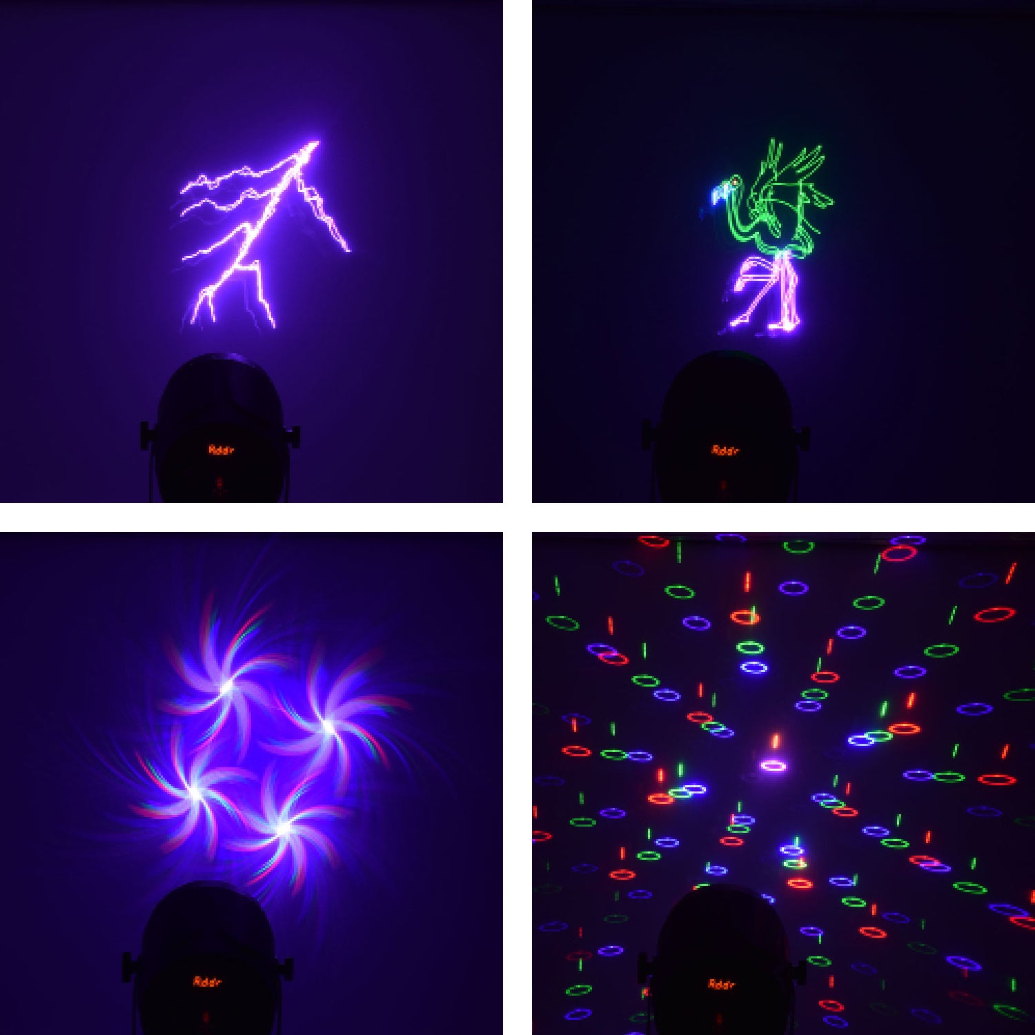 Qtx 152745 Mesmerizer: 3D Animation Laser With Led Par Lights -