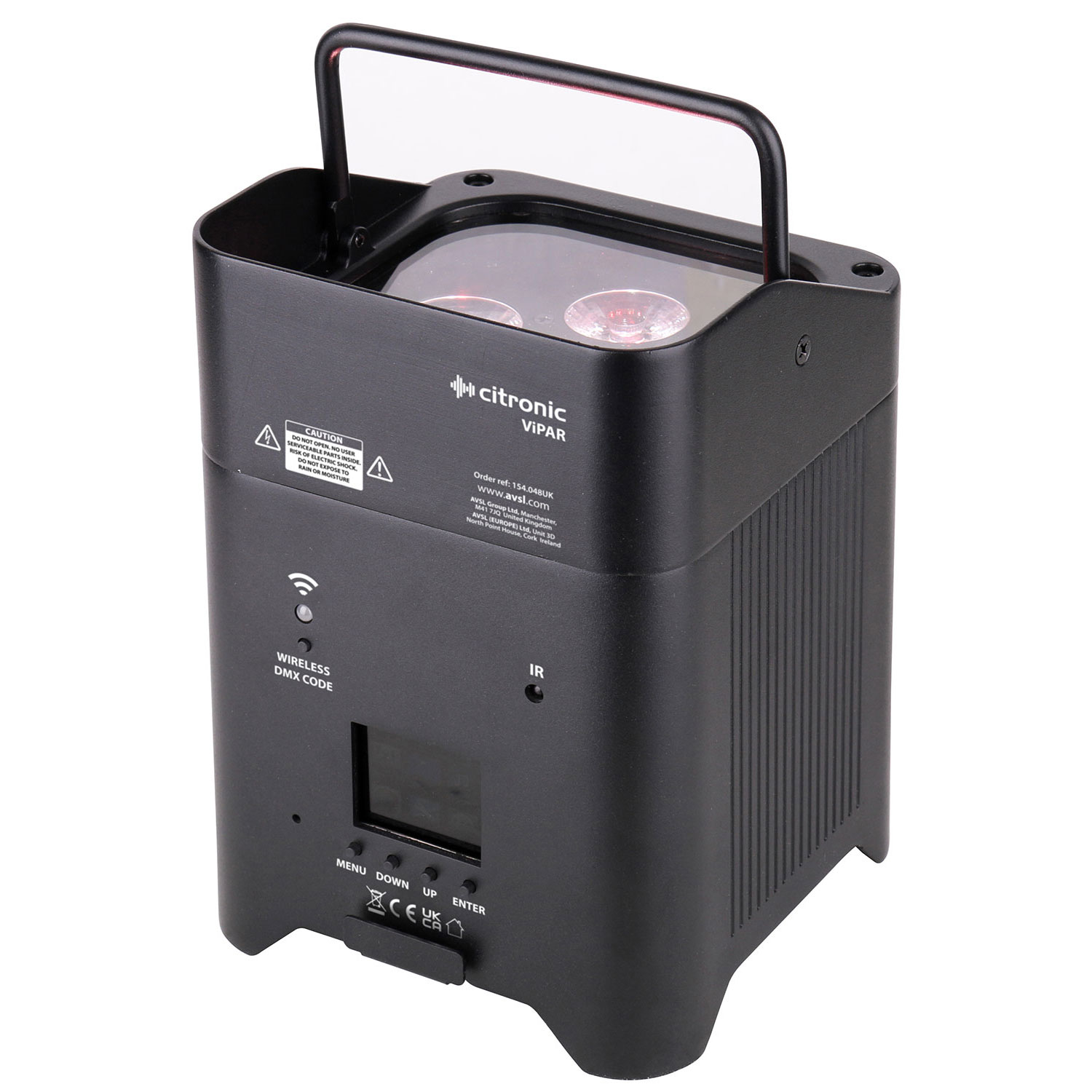 Citronic ViPAR: 6x18W Smart Rechargeable RGBWA/UV PAR Uplighter (154048)