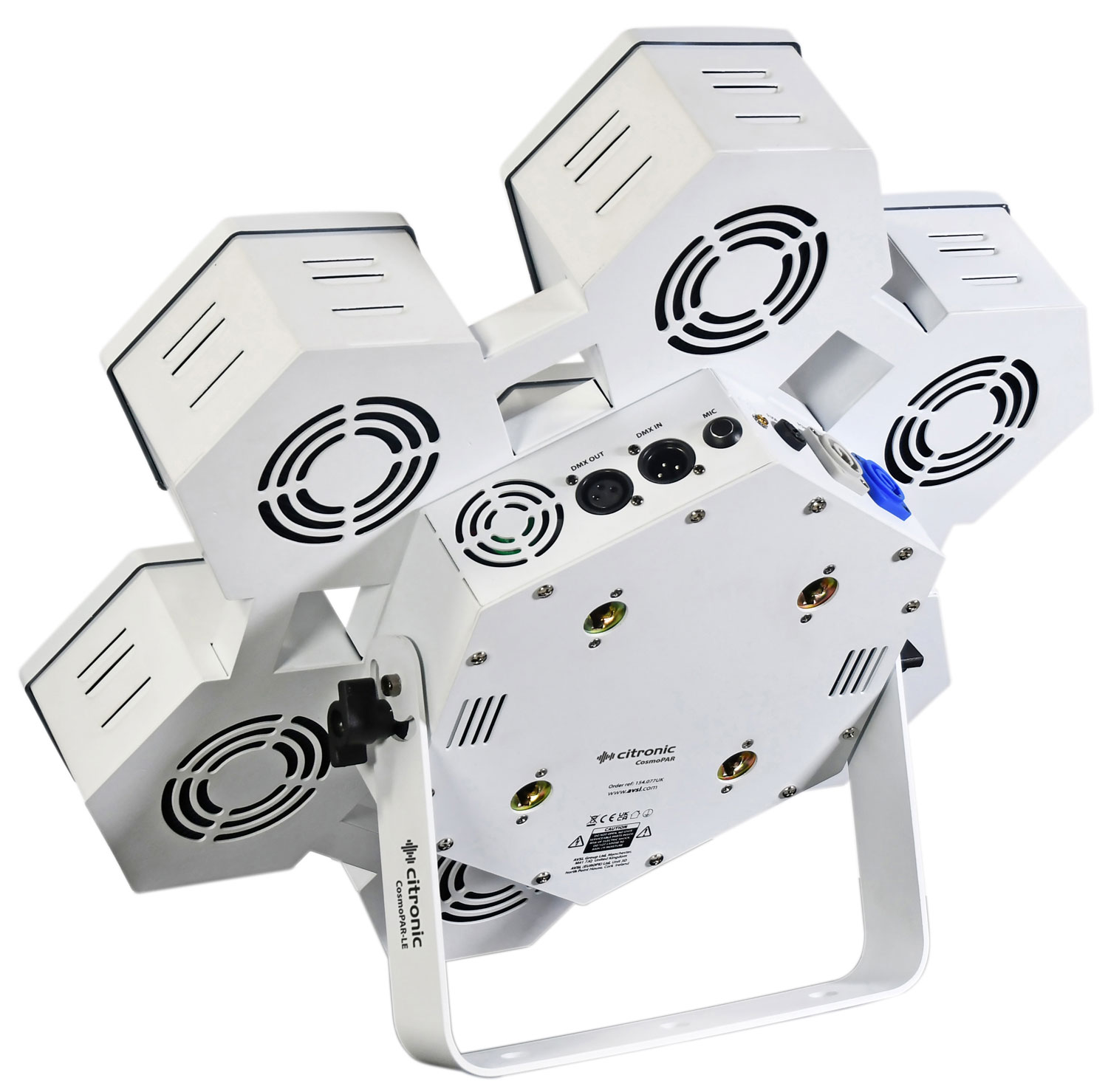Citronic CosmoPAR-LE White x2 + QTX Stands Bundle