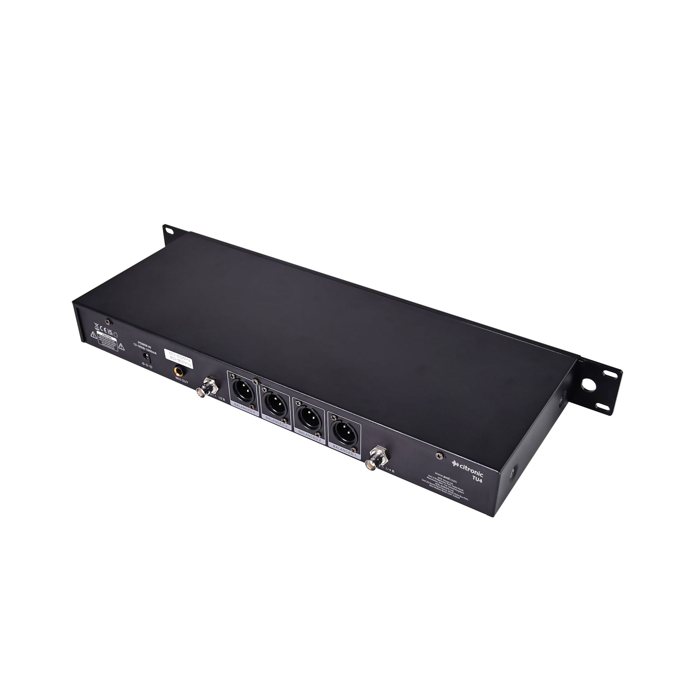 Citronic TU4 Quad PLL Tuneable UHF Wireless Microphone System (171043)