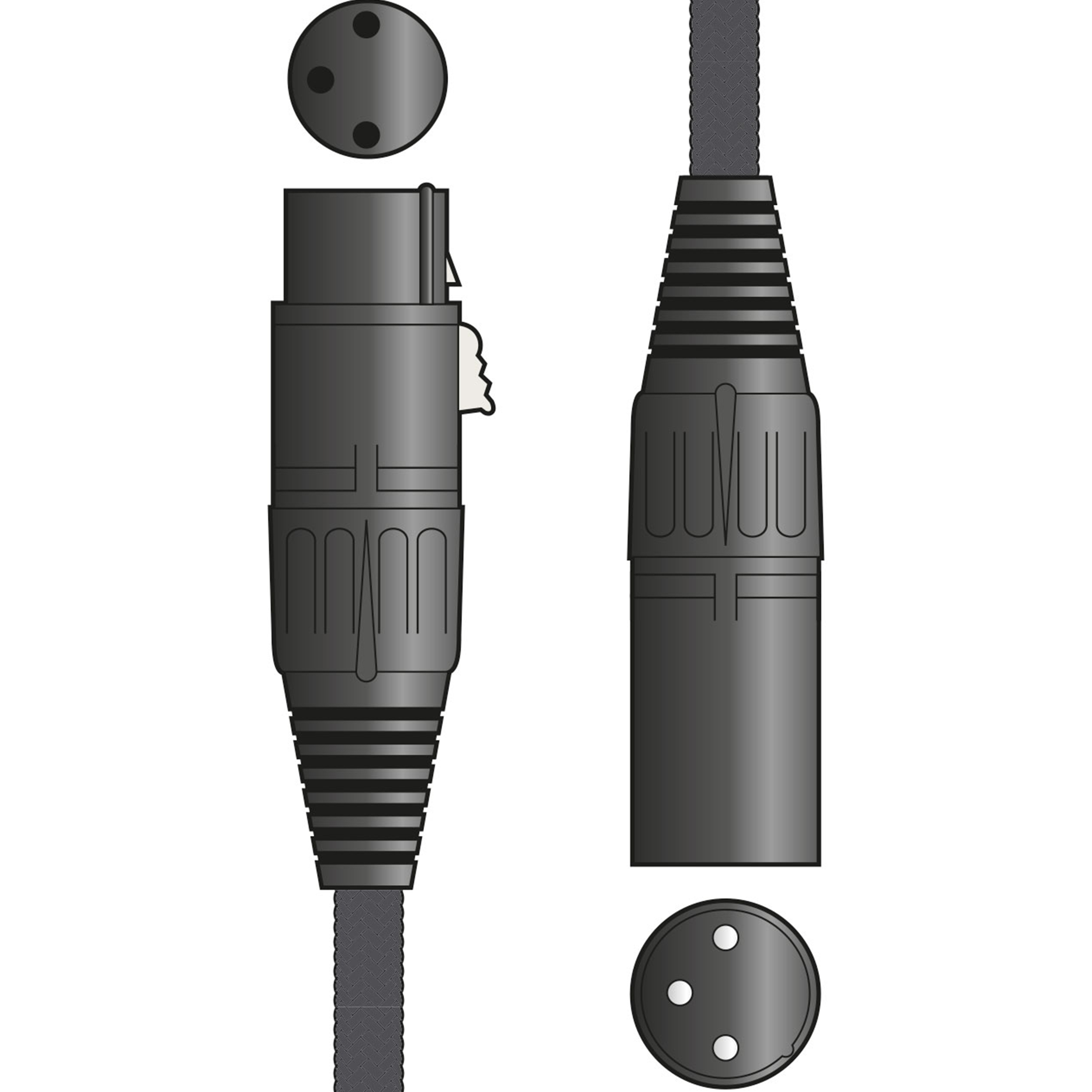 Citronic Braided XLRF-XLRM Microphone Lead (190267)