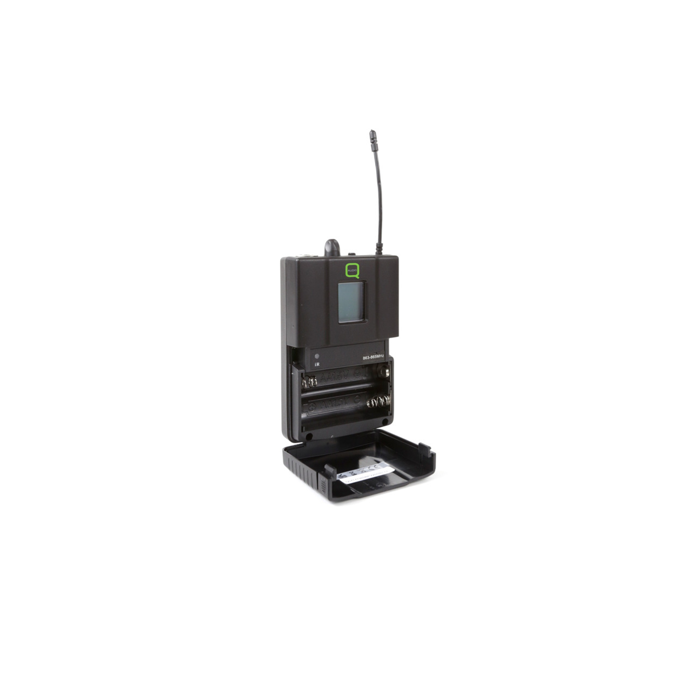 Q-AUDIO QWM 1960 BP V2 (863-865Hz) UHF Dual Channel True Diversity BP Wireless Mic System