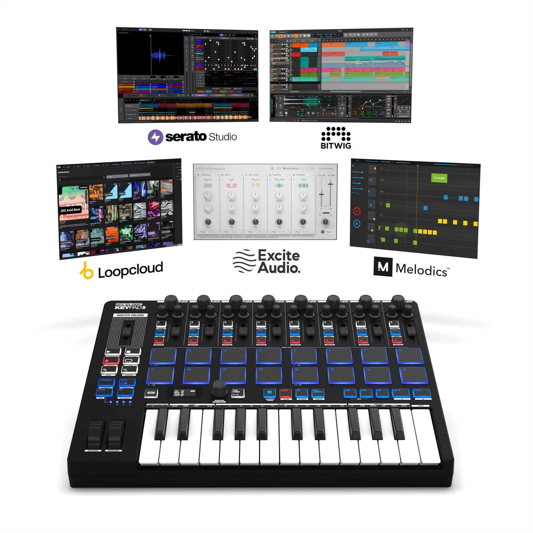 Reloop Keypad Pro DAW Controller with Wireless MIDI