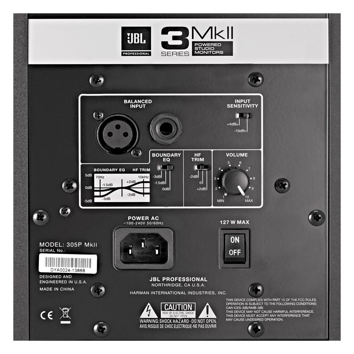 JBL 305P MKII Studio Monitor - Pair + Free Lexicon PCM Native Bundle