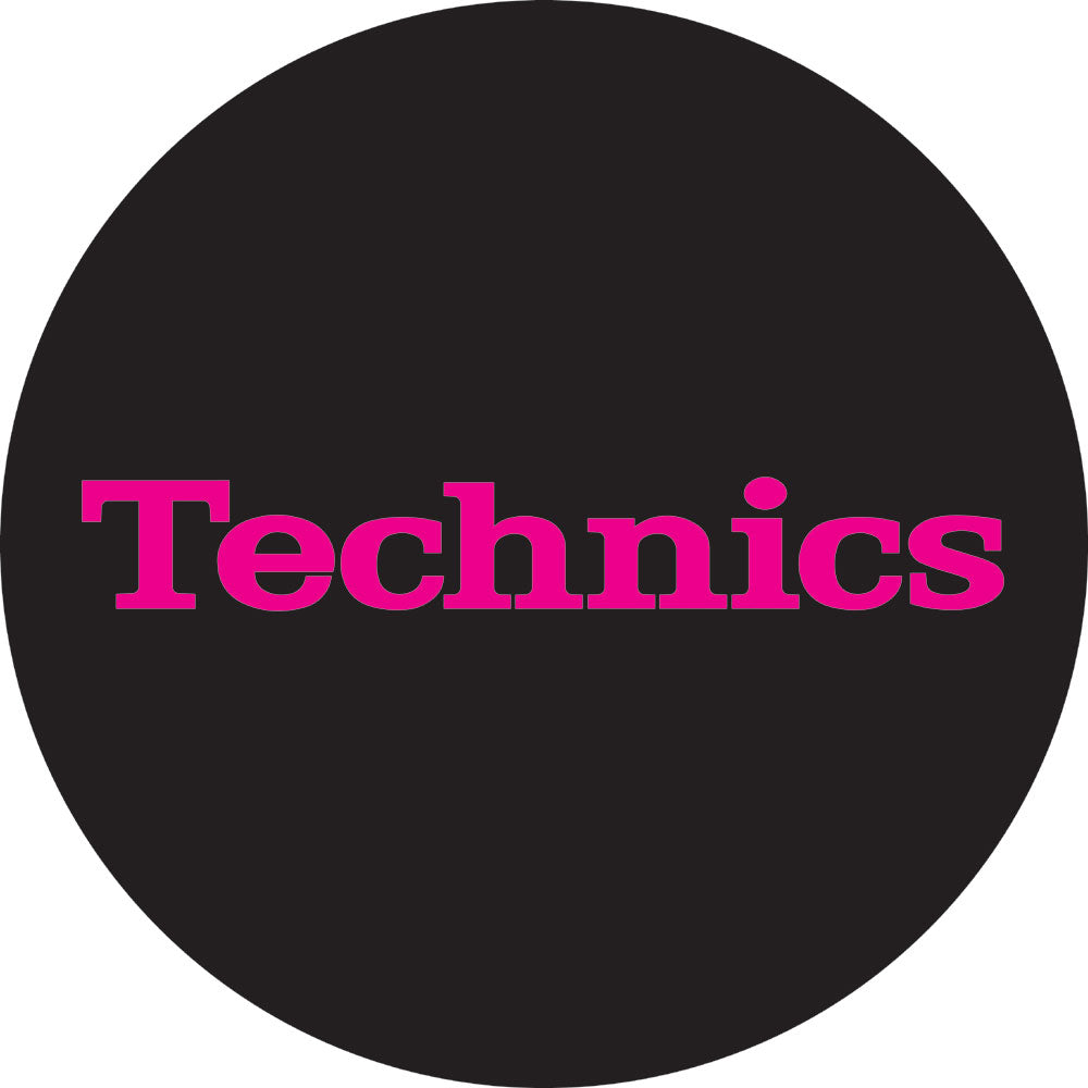 Magma 60652 Technics Slipmat Simple 3: Pink on Black (Pair)