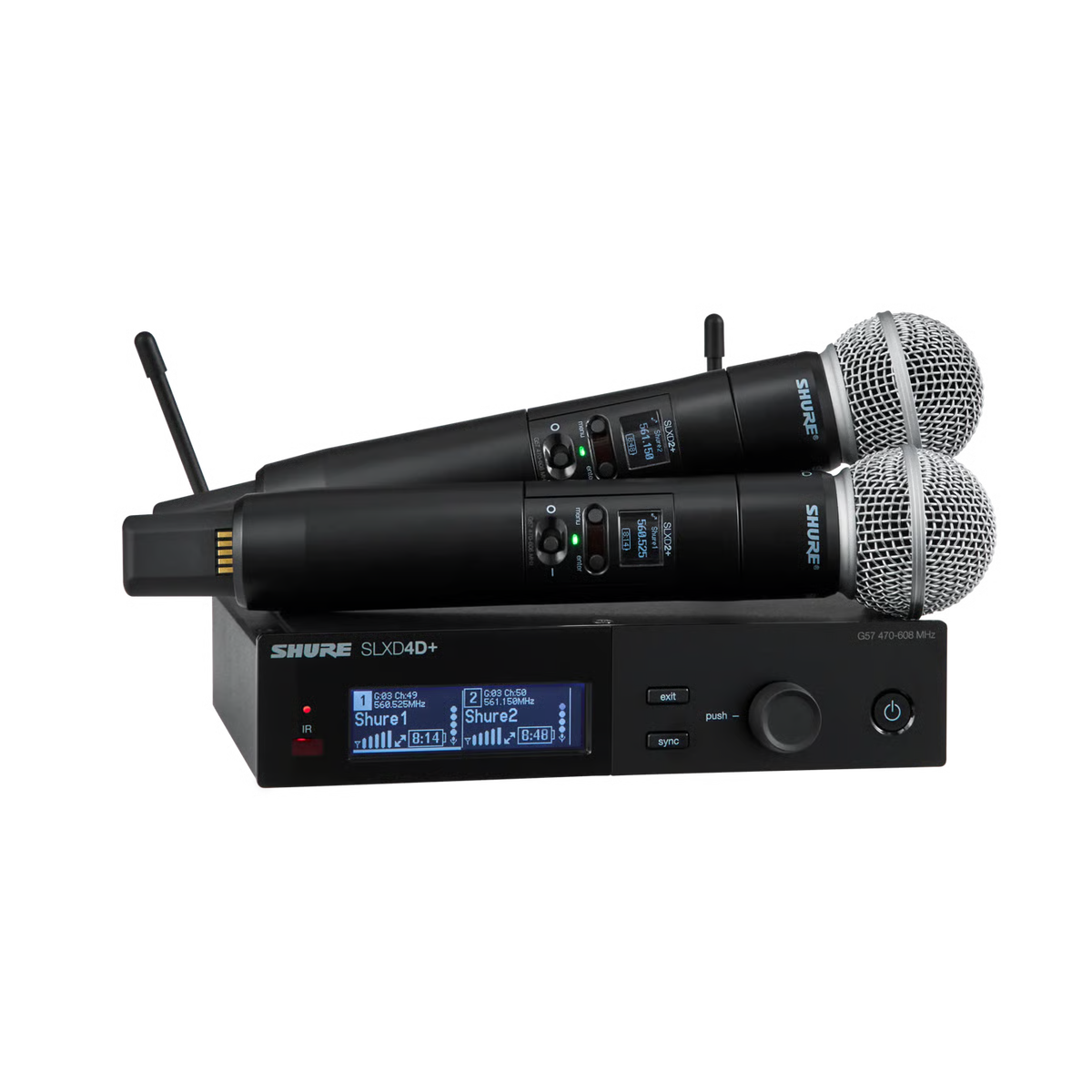 Shure SLXD24D+UK/58-K55 Dual Wireless SM58 Handheld Microphone System