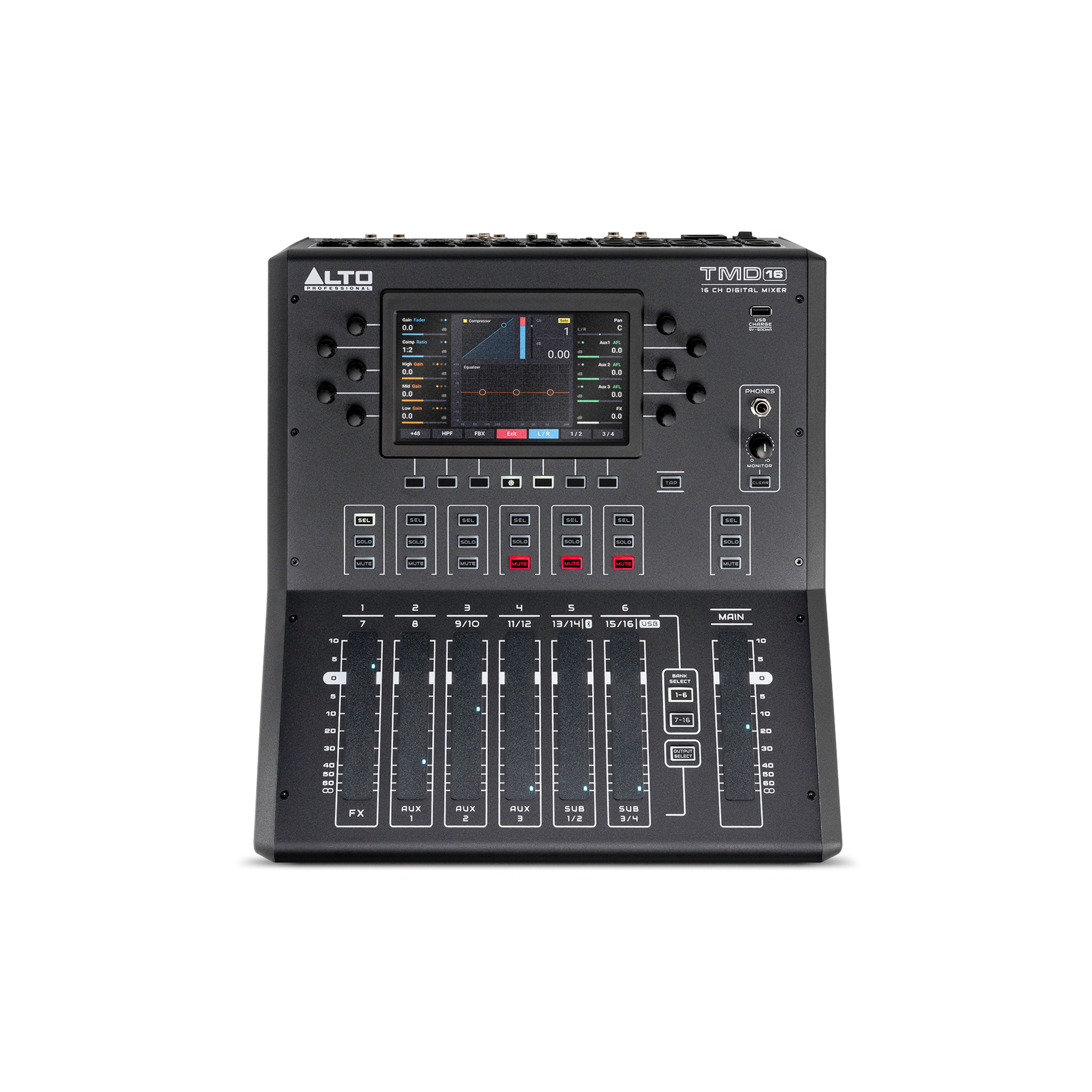 Alto Professional TMD16 16-Channel Digital Mixer with Bluetooth and USB