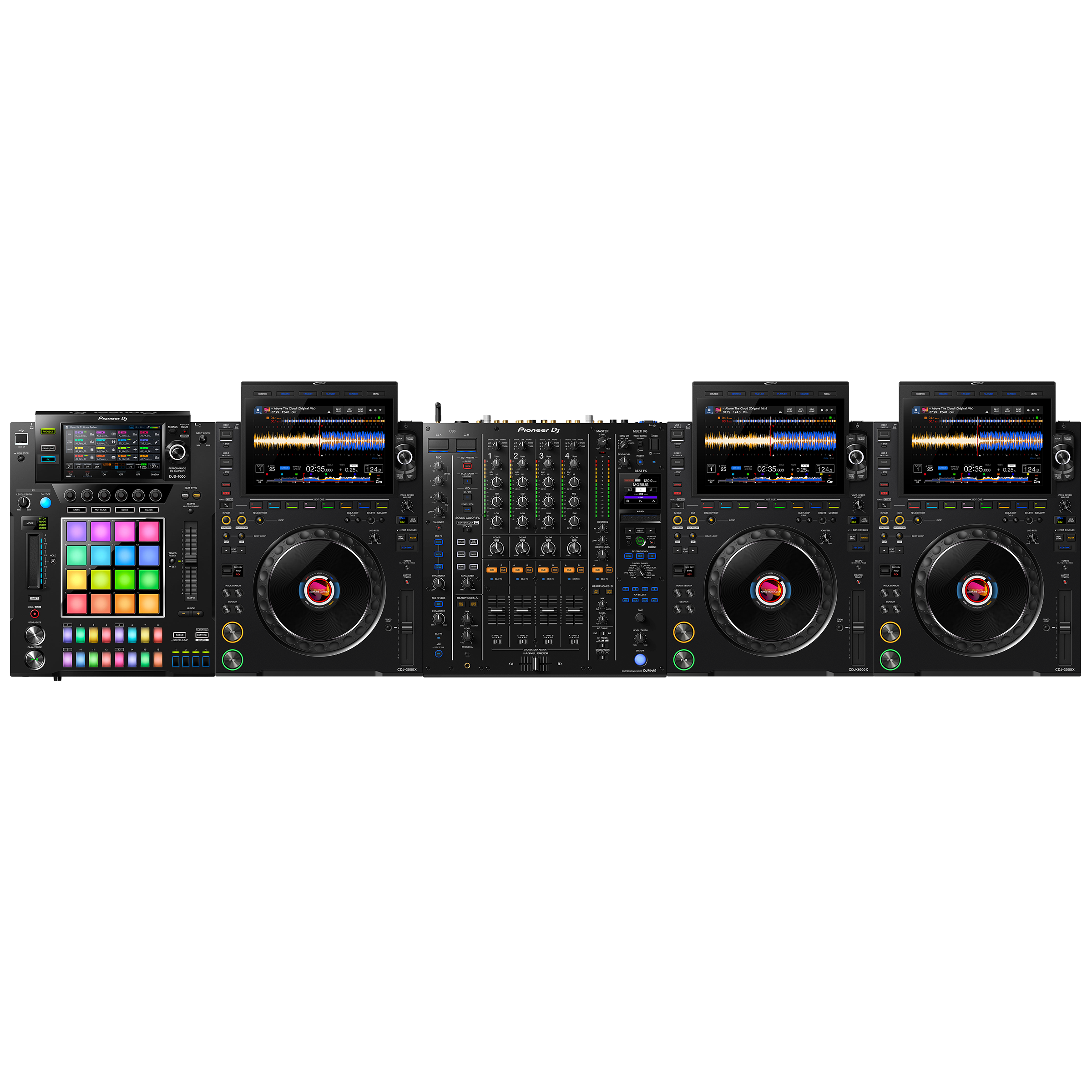 AlphaTheta 3 X CDJ-3000X + DJS-1000 + DJM-A9 Bundle