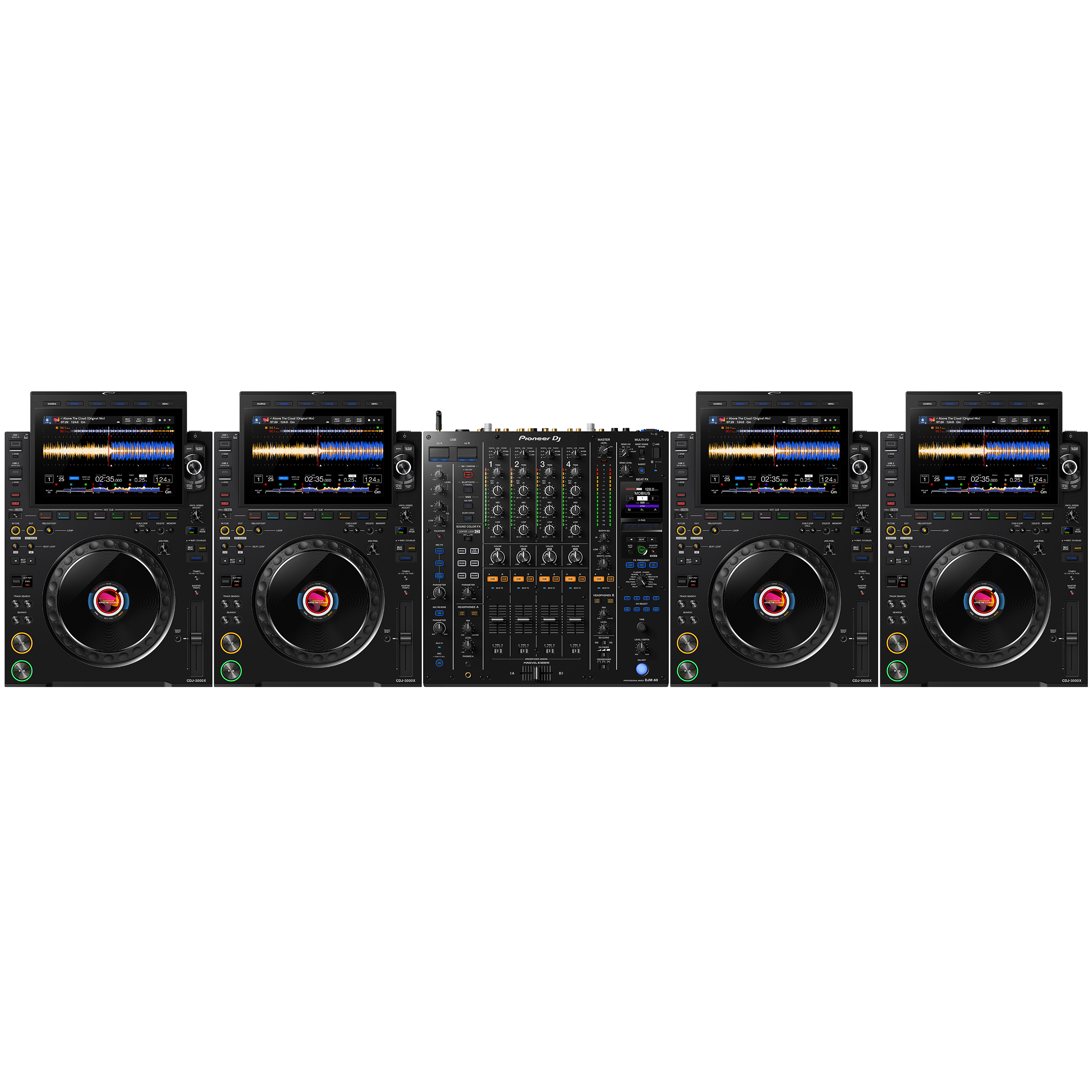AlphaTheta 4 x CDJ-3000X + DJM-A9 Bundle