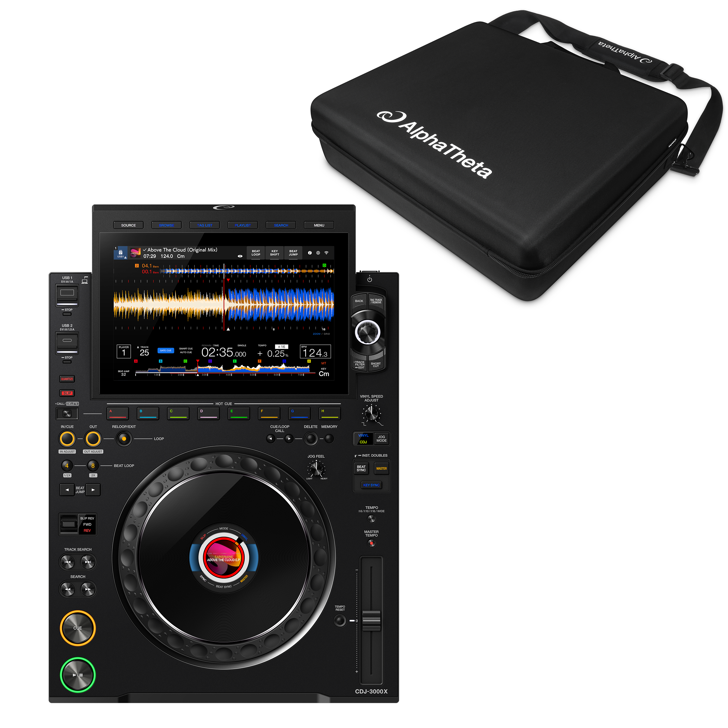 AlphaTheta CDJ-3000X + DJC-3000X BAG Bundle