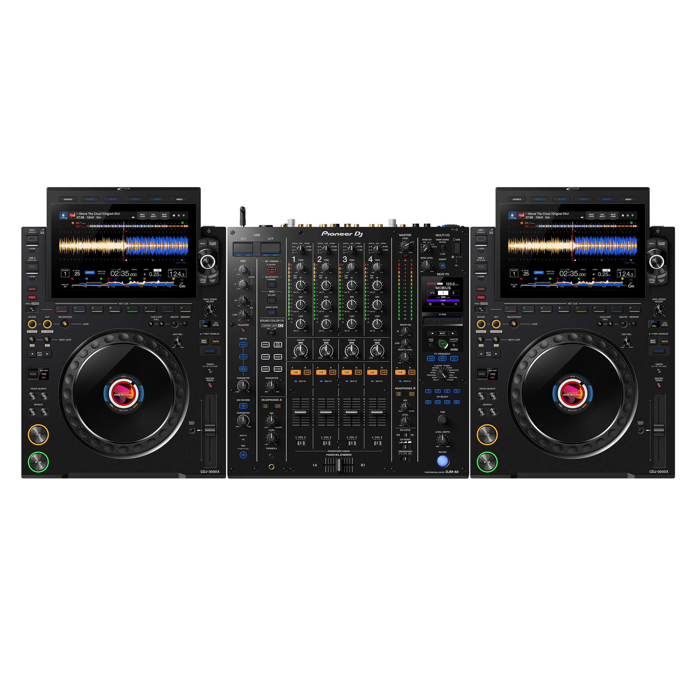 AlphaTheta 2 x CDJ-3000X + DJM-A9 Bundle