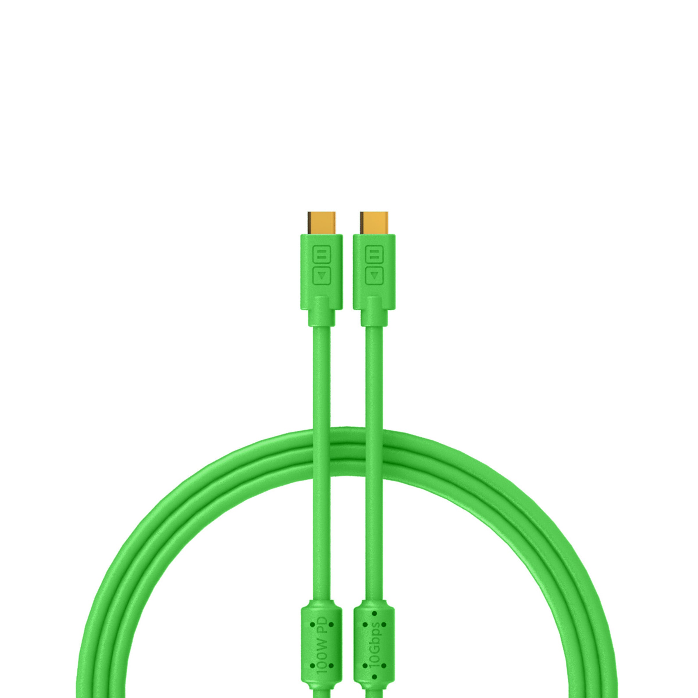 DJ TechTools Chroma Cables USB-C to C 1m - Green