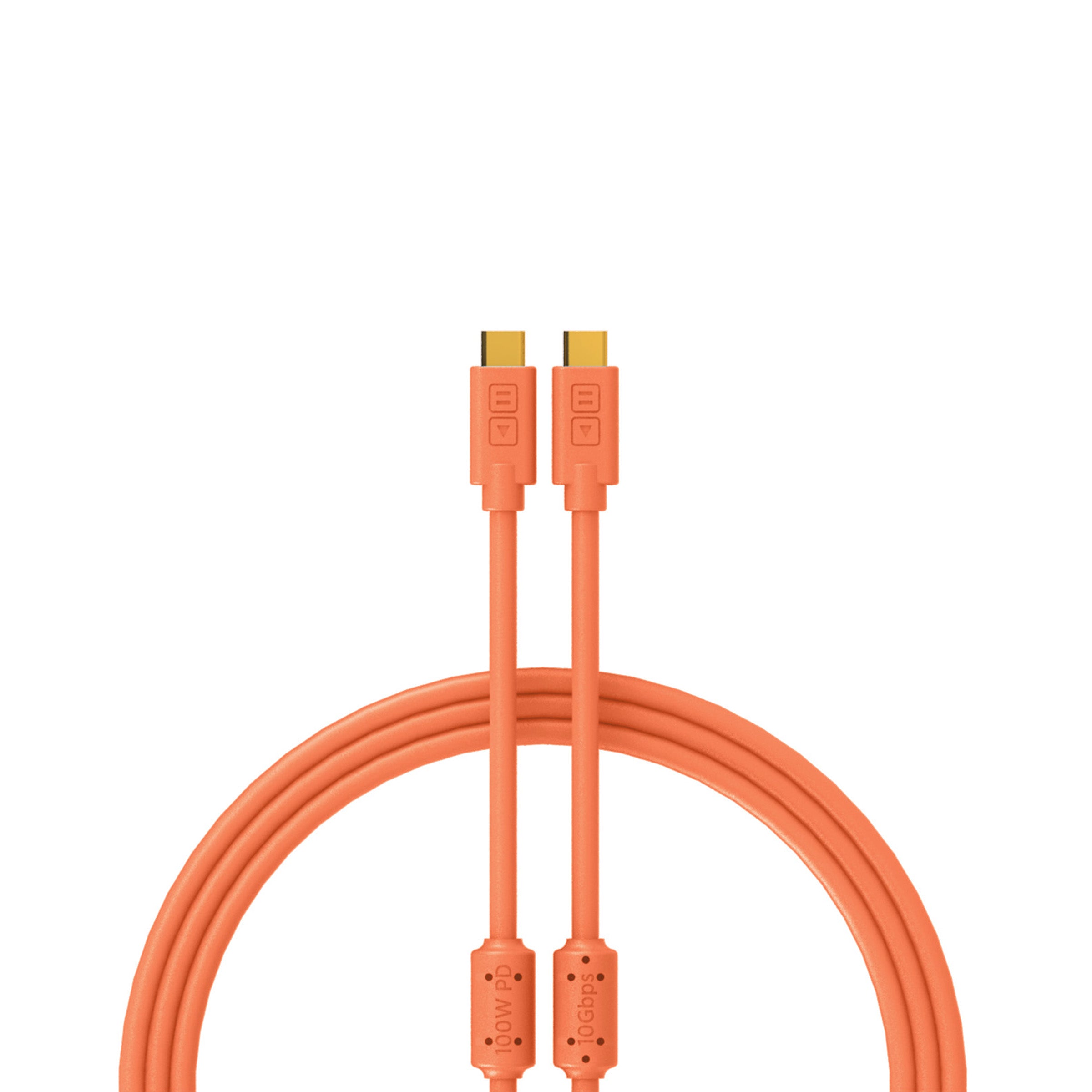 DJ TechTools Chroma Cables USB-C to C 1m - Orange