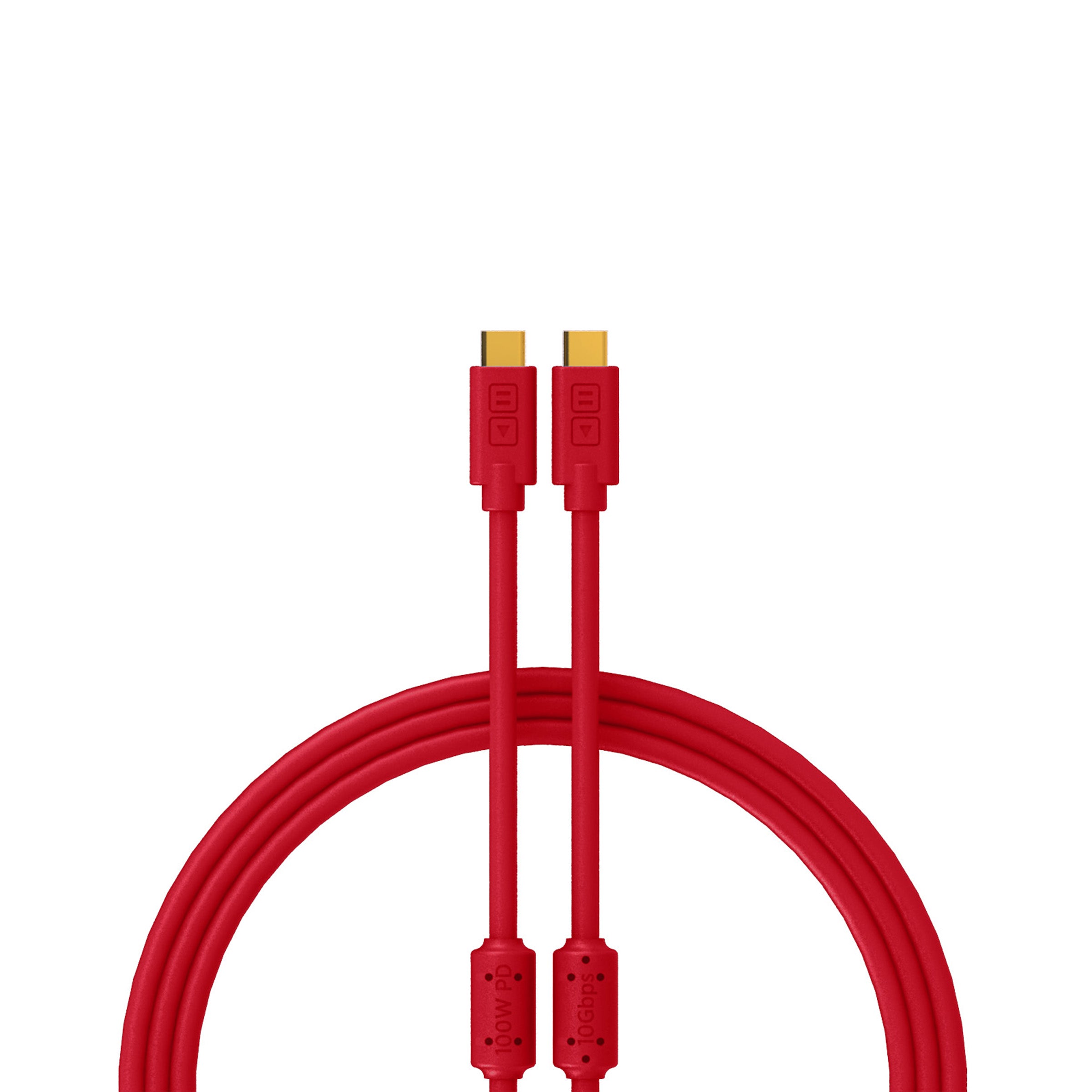 DJ TechTools Chroma Cables USB-C to C 1m - Red