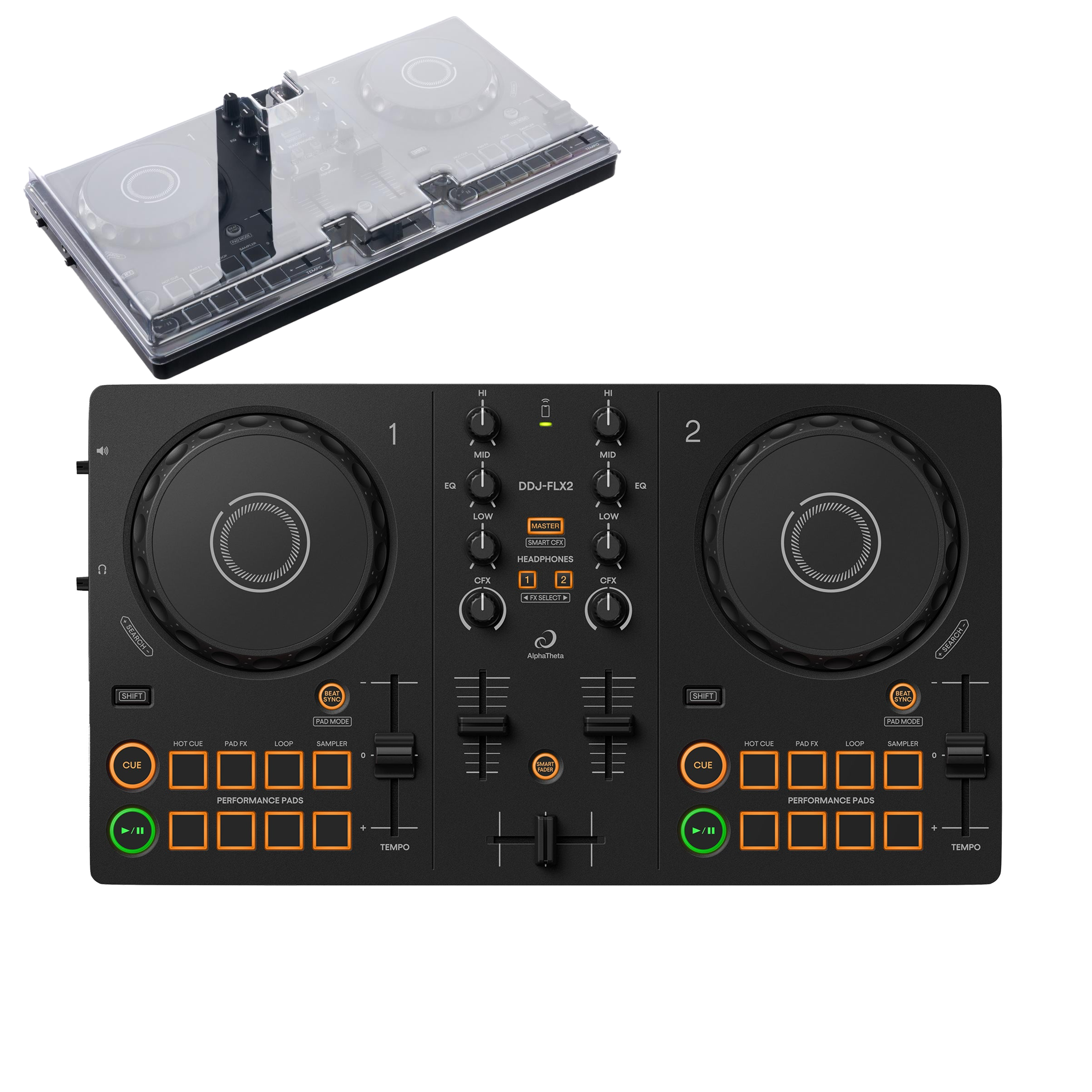 AlphaTheta DDJ-FLX2 + Decksaver Cover
