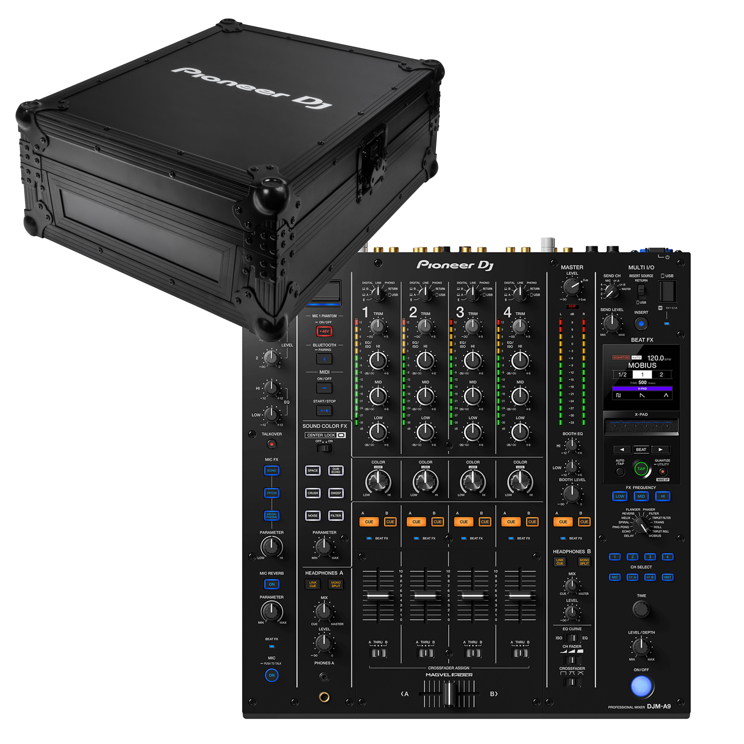 Pioneer DJ DJM-A9 + Flight Case Bundle