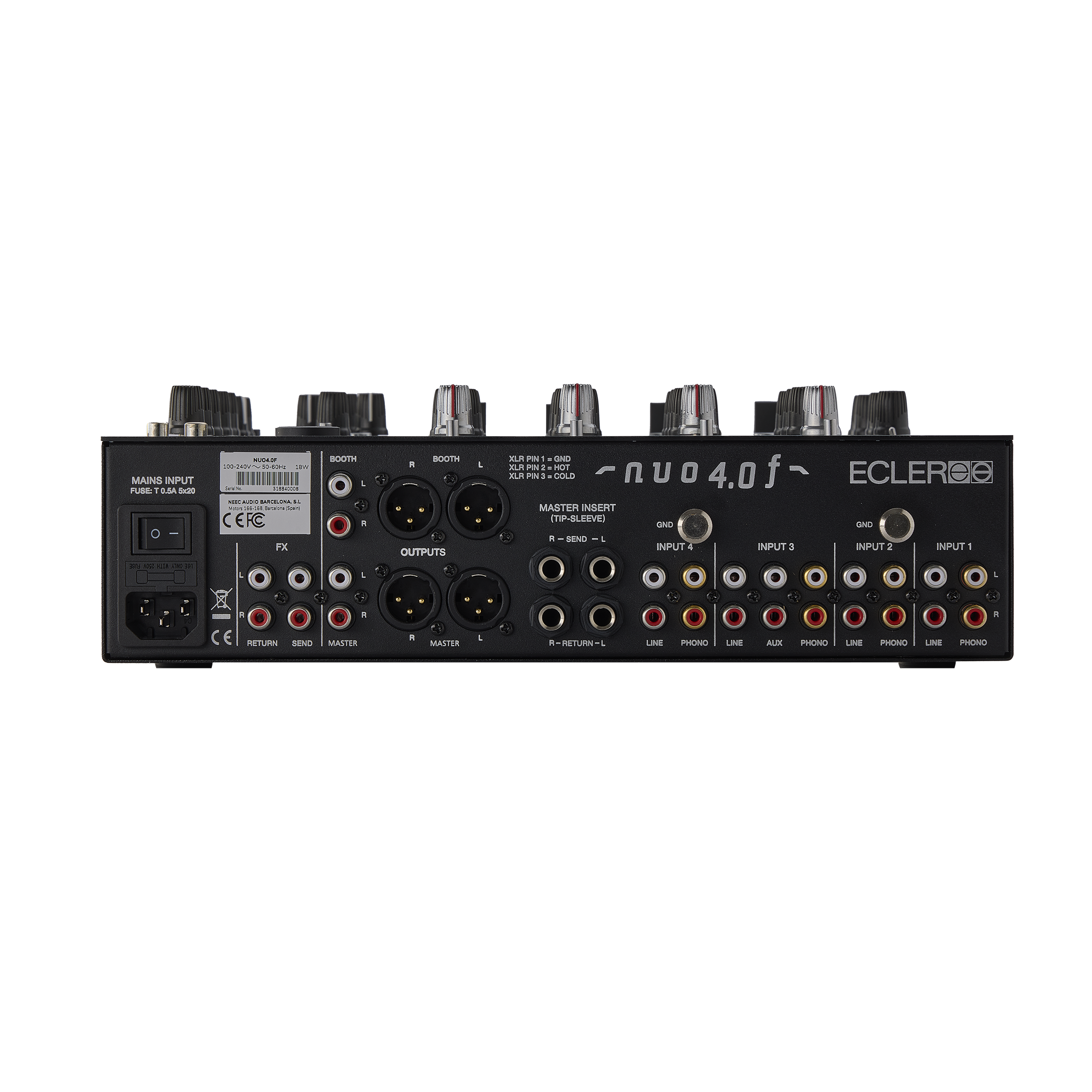 Ecler NUO 4.0F 4-Channel Analog Mixer - Black