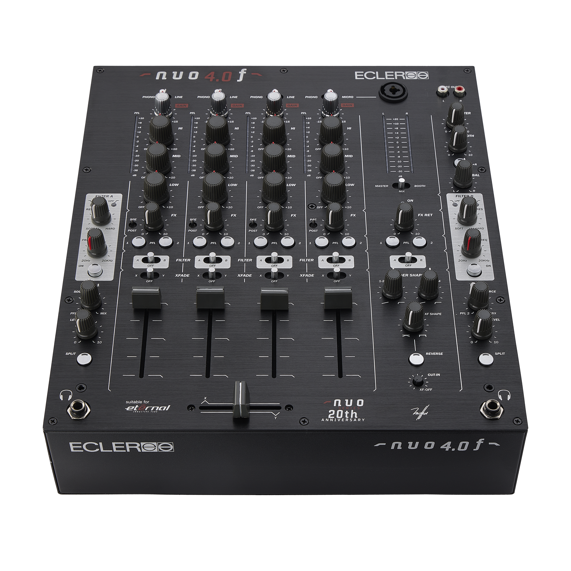Ecler NUO 4.0F 4-Channel Analog Mixer - Black