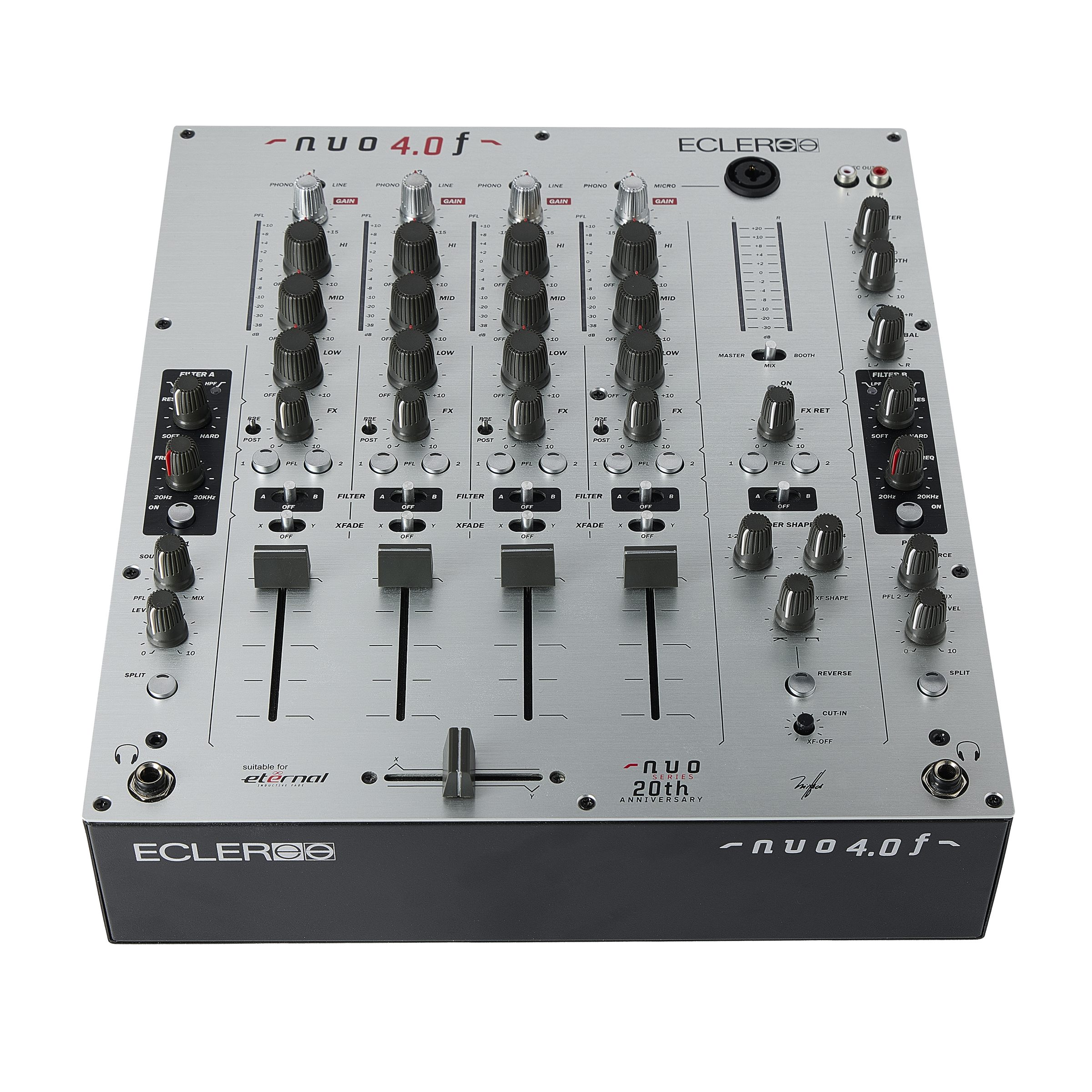 Ecler NUO 4.0F 4-Channel Analog Mixer - Silver