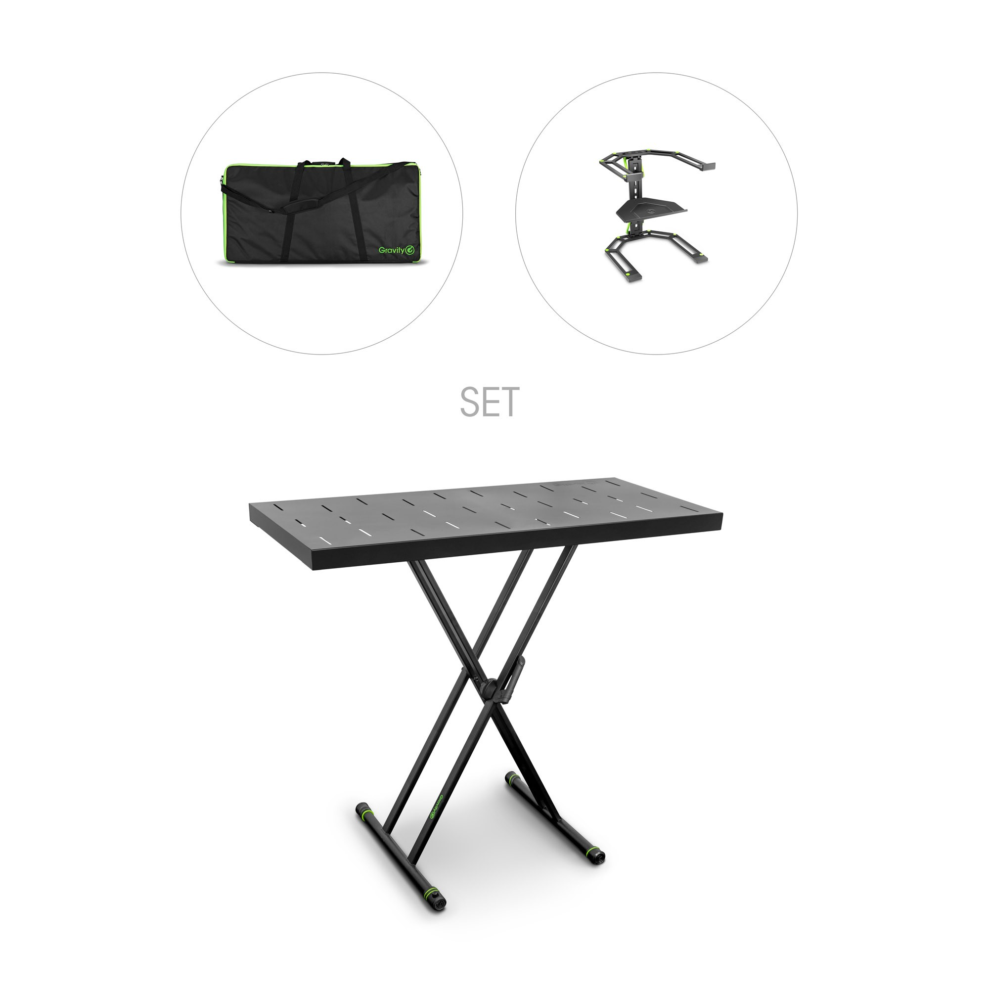 Gravity KSX 2 RD SET 2 Keyboard Stand X-Form Double and Support Table Set 2