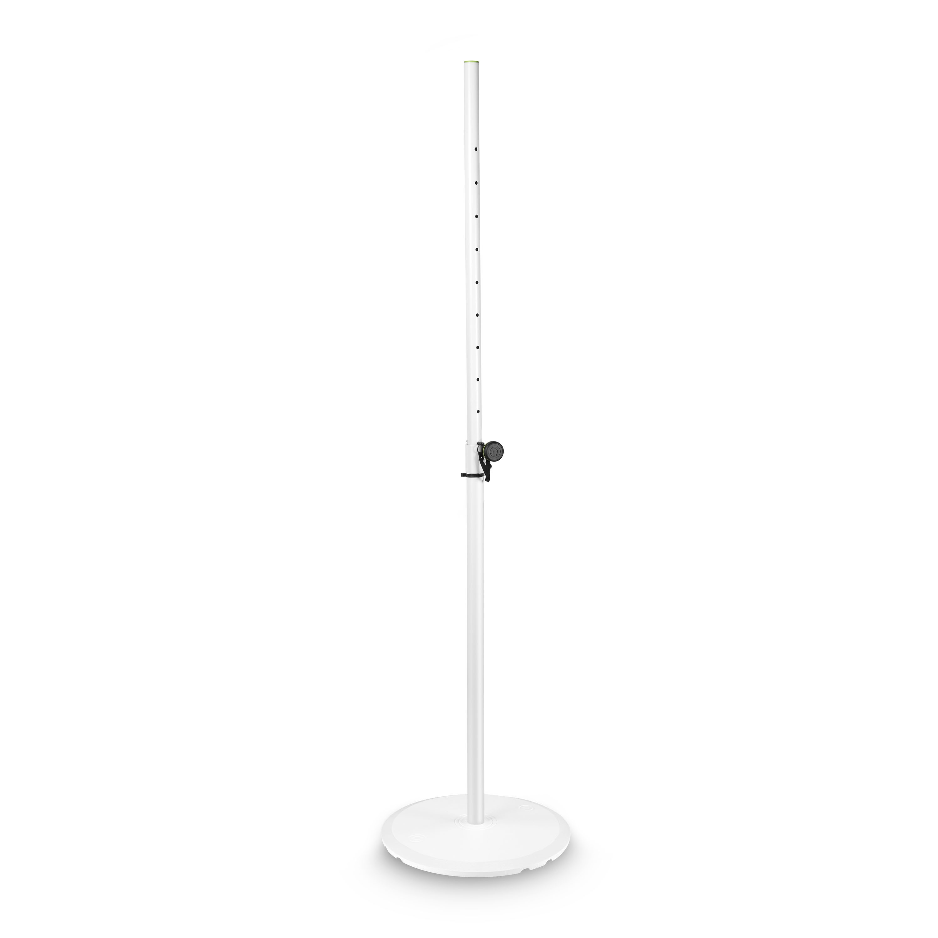 Gravity SSP WB SET 1 W Loudspeaker Stand with Base and Cast Iron Weight Plate - White