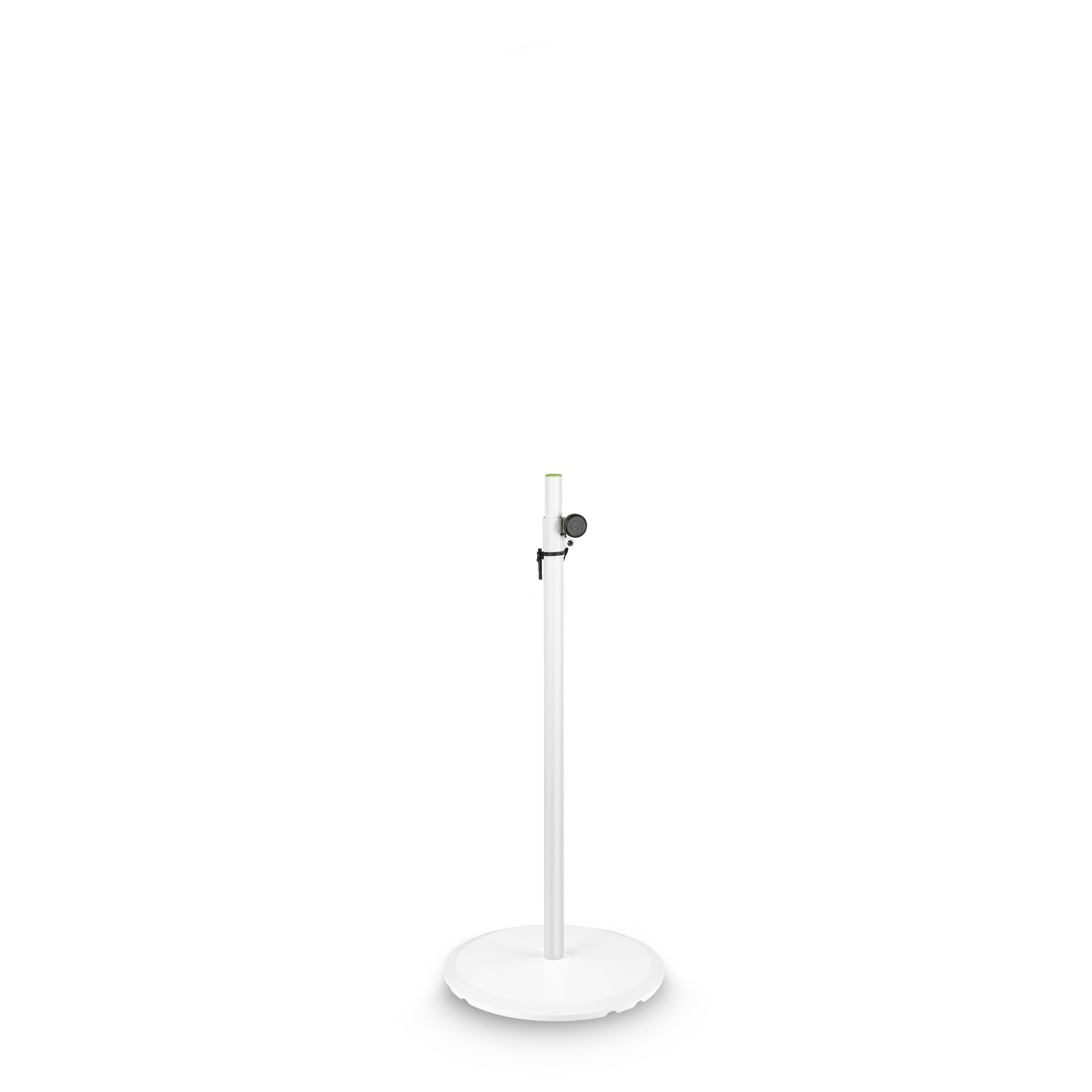 Gravity SSP WB SET 1 W Loudspeaker Stand with Base and Cast Iron Weight Plate - White