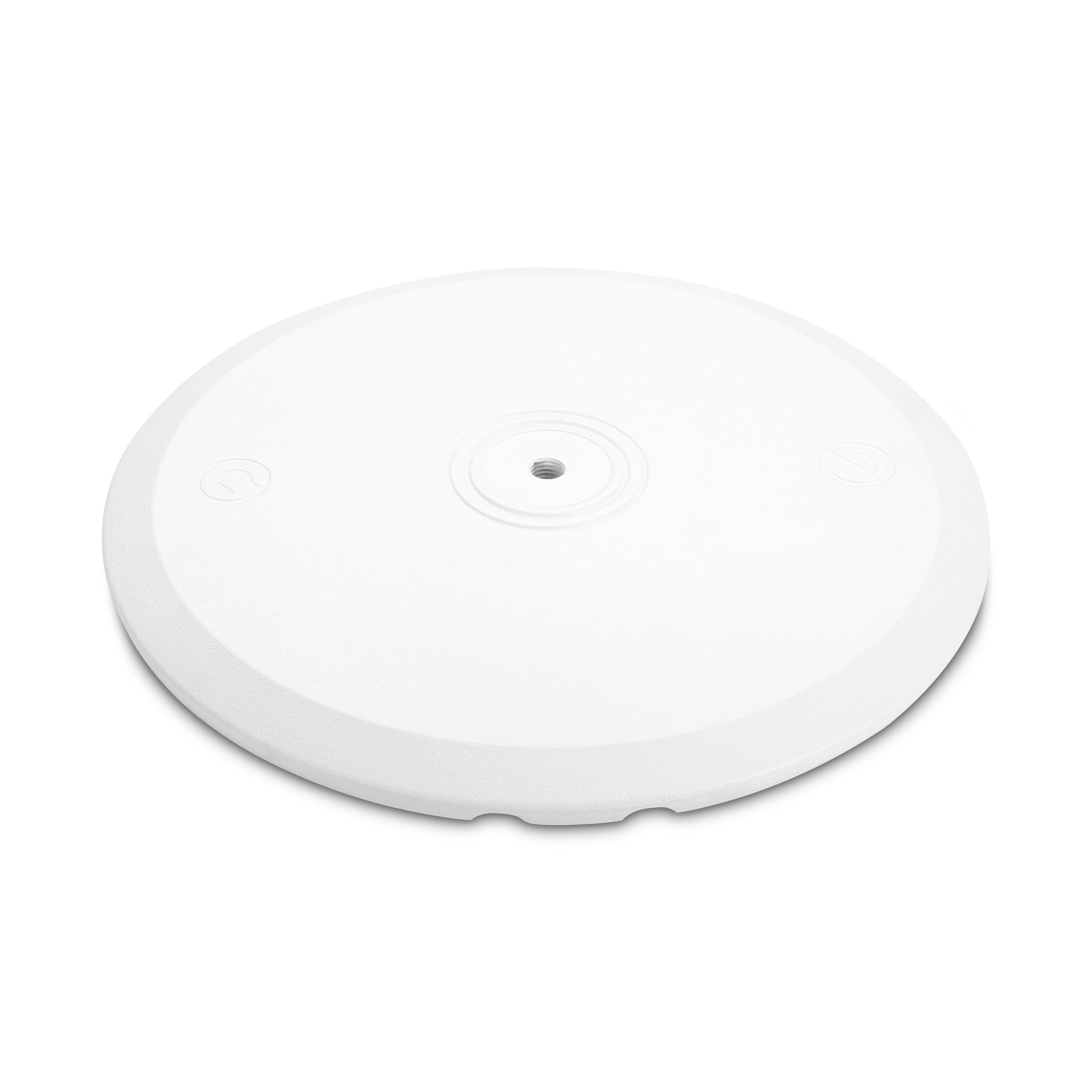 Gravity SSP WB SET 1 W Loudspeaker Stand with Base and Cast Iron Weight Plate - White