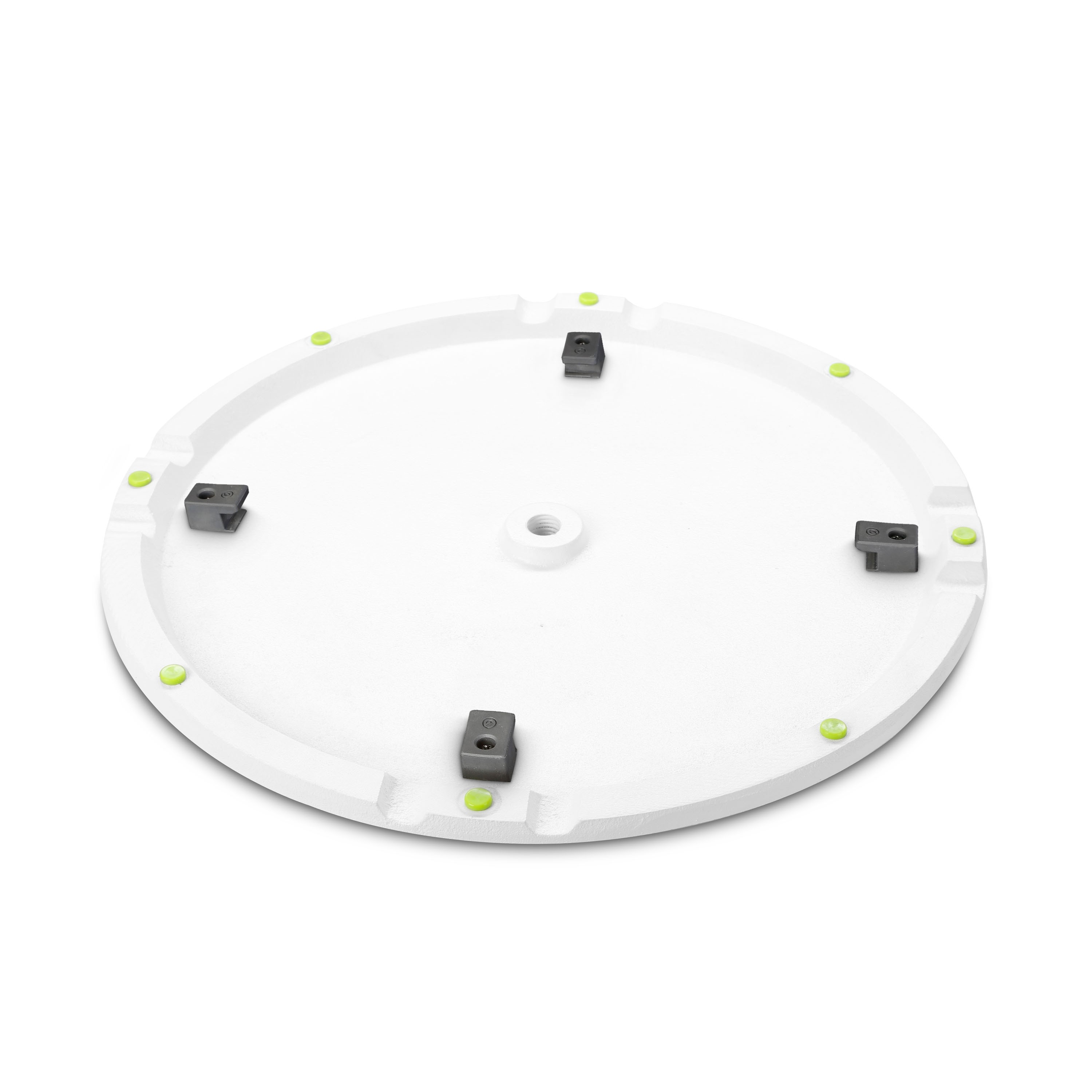 Gravity SSP WB SET 1 W Loudspeaker Stand with Base and Cast Iron Weight Plate - White