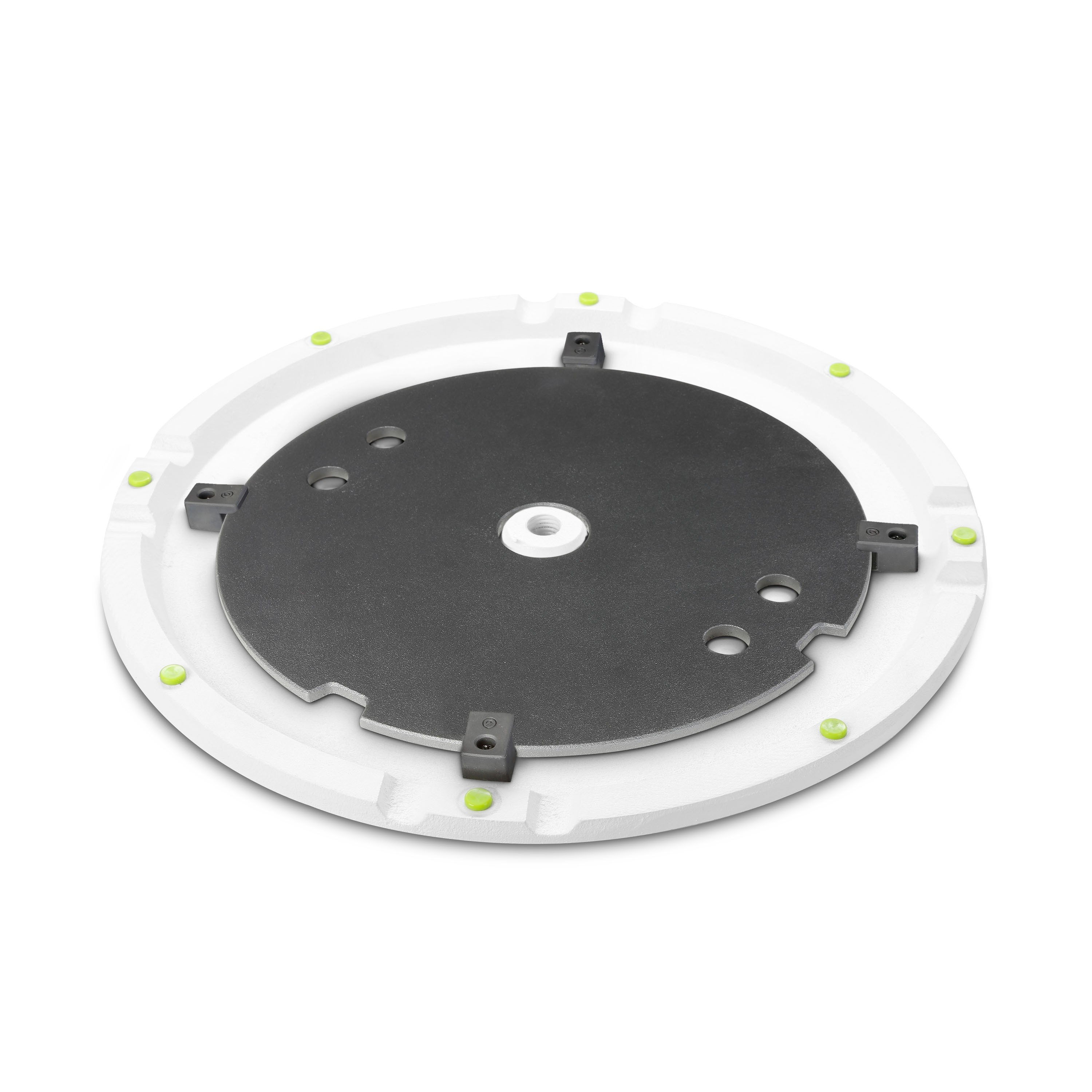 Gravity SSP WB SET 1 W Loudspeaker Stand with Base and Cast Iron Weight Plate - White