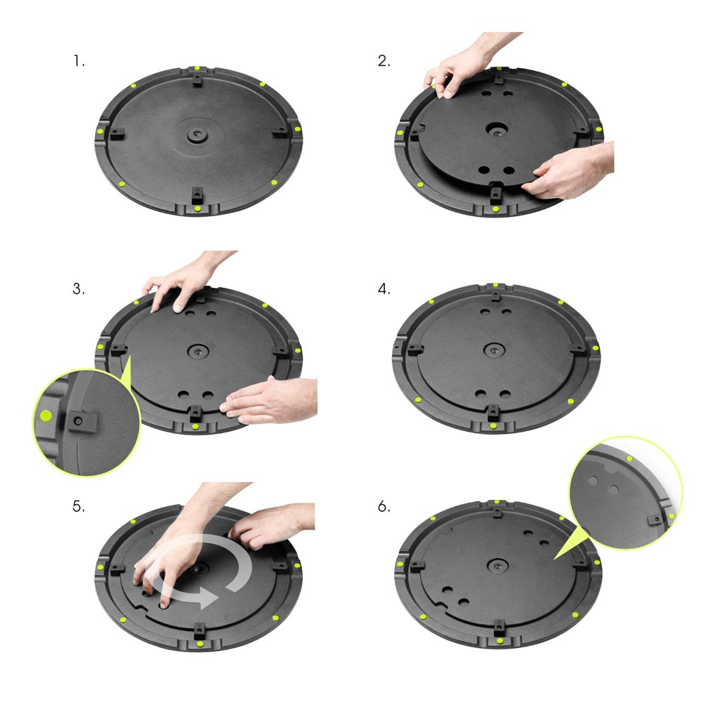 Gravity SSP WB SET 1 Loudspeaker Stand with Base and Cast Iron Weight Plate