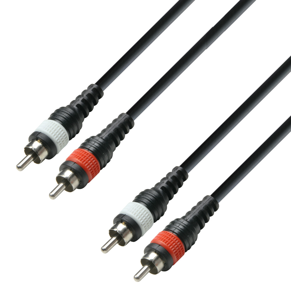 Adamhall 3 STAR Twin RCA Male - Twin RCA Male Cable 3m (K3TCC0300M)