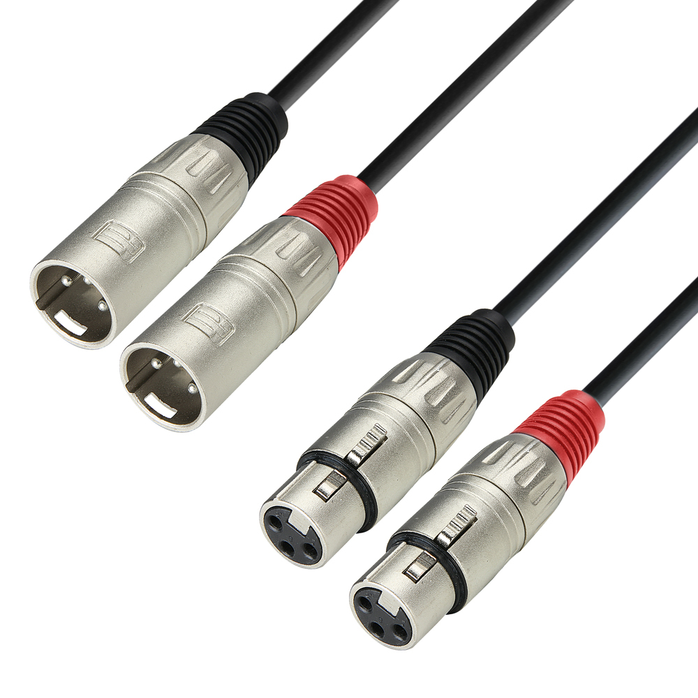 Adamhall 3 STAR Twin XLR Female - Twin XLR Male Cable 3m