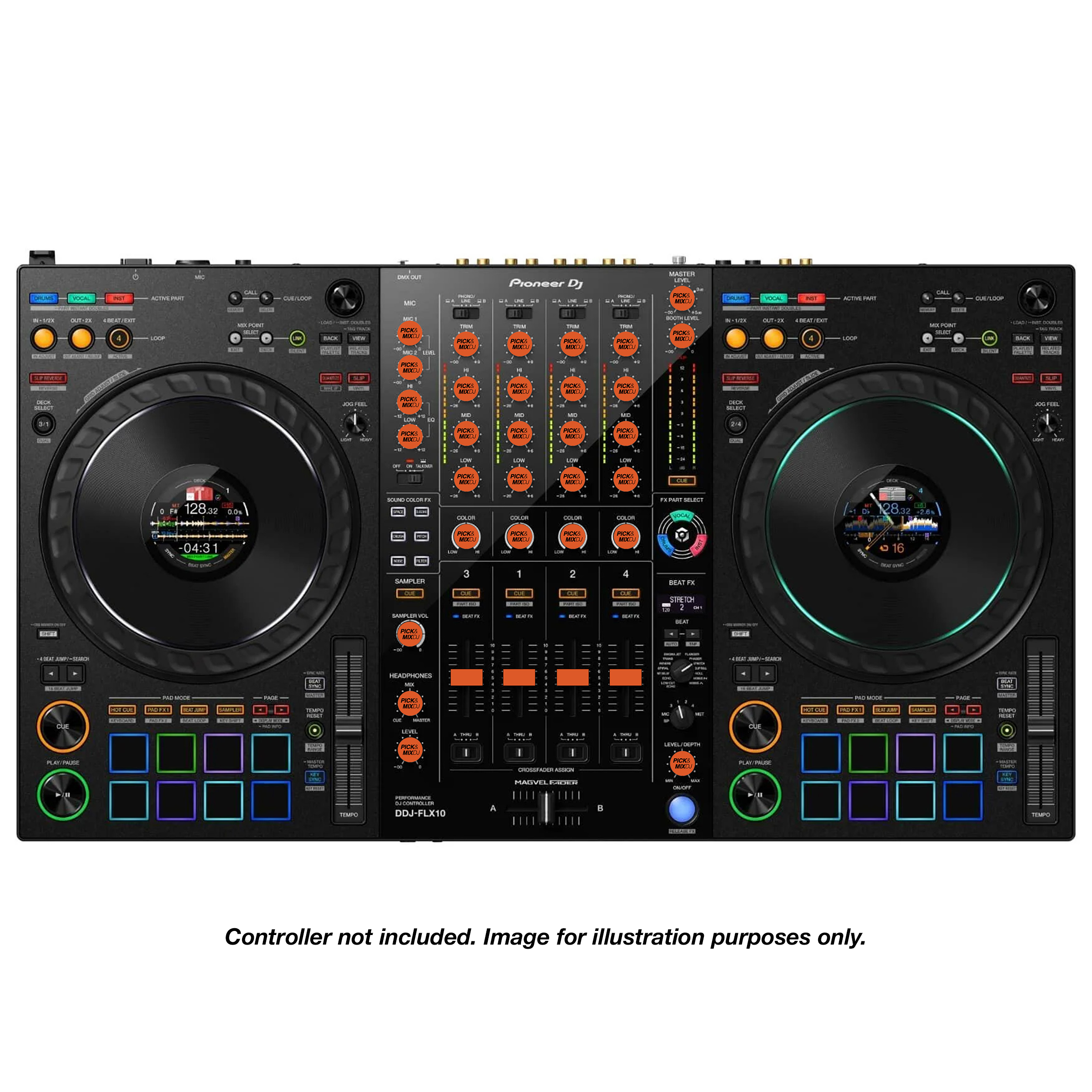PICK&MIXDJ XL PACK DJ Knobs & Faders for Pioneer DDJ-FLX10, DDJ-1000