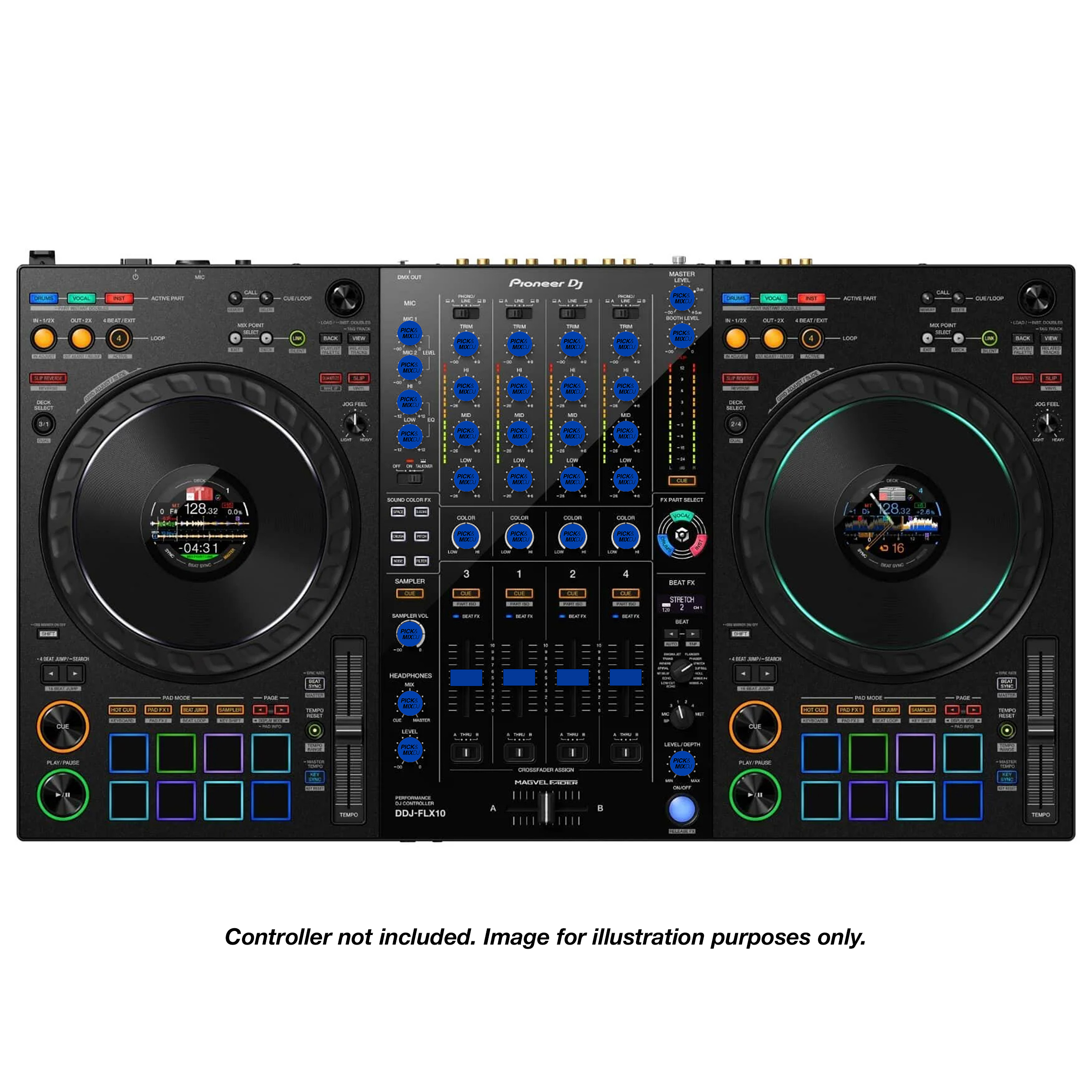 PICK&MIXDJ XL PACK DJ Knobs & Faders for Pioneer DDJ-FLX10, DDJ-1000