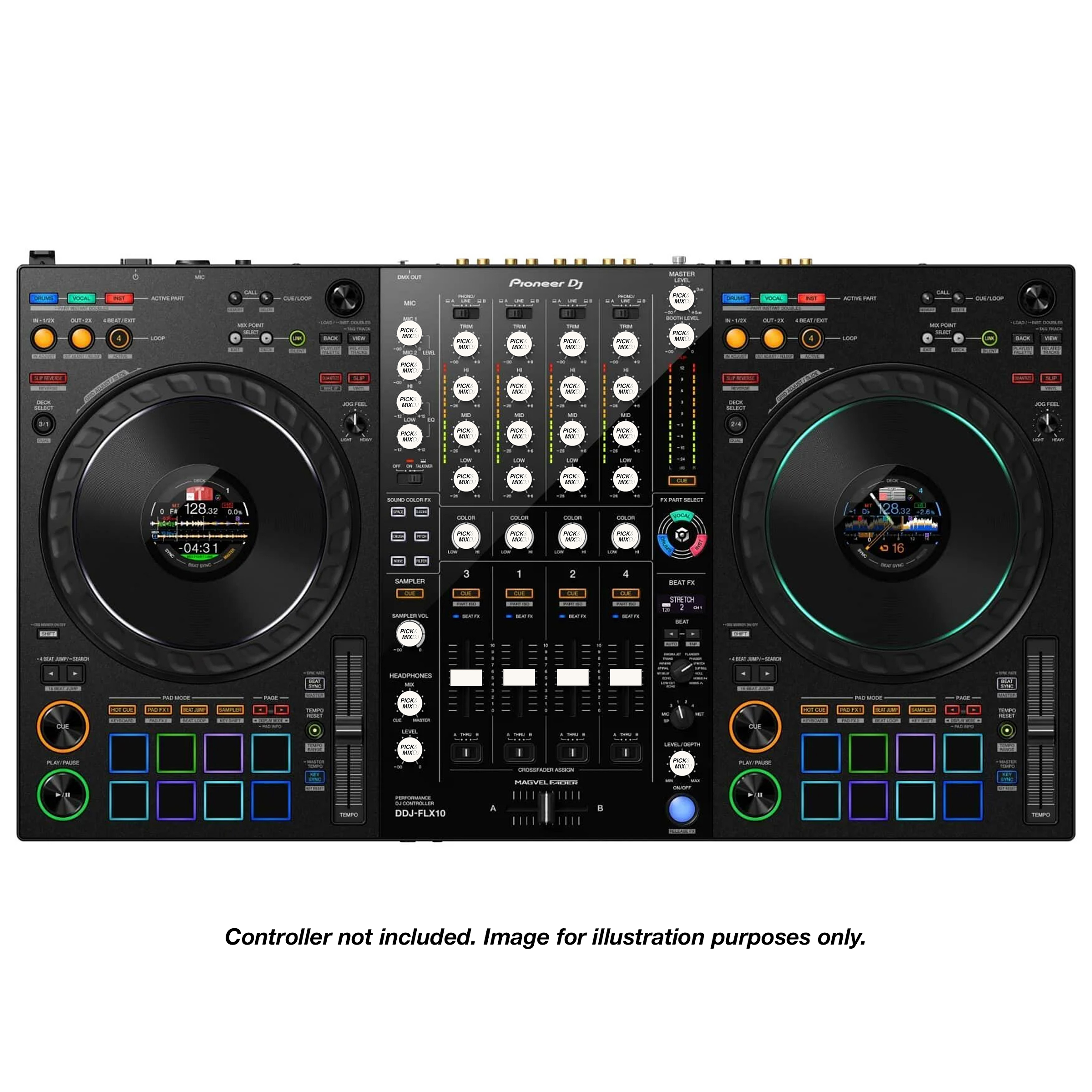 PICK&MIXDJ XL PACK DJ Knobs & Faders for Pioneer DDJ-FLX10, DDJ-1000