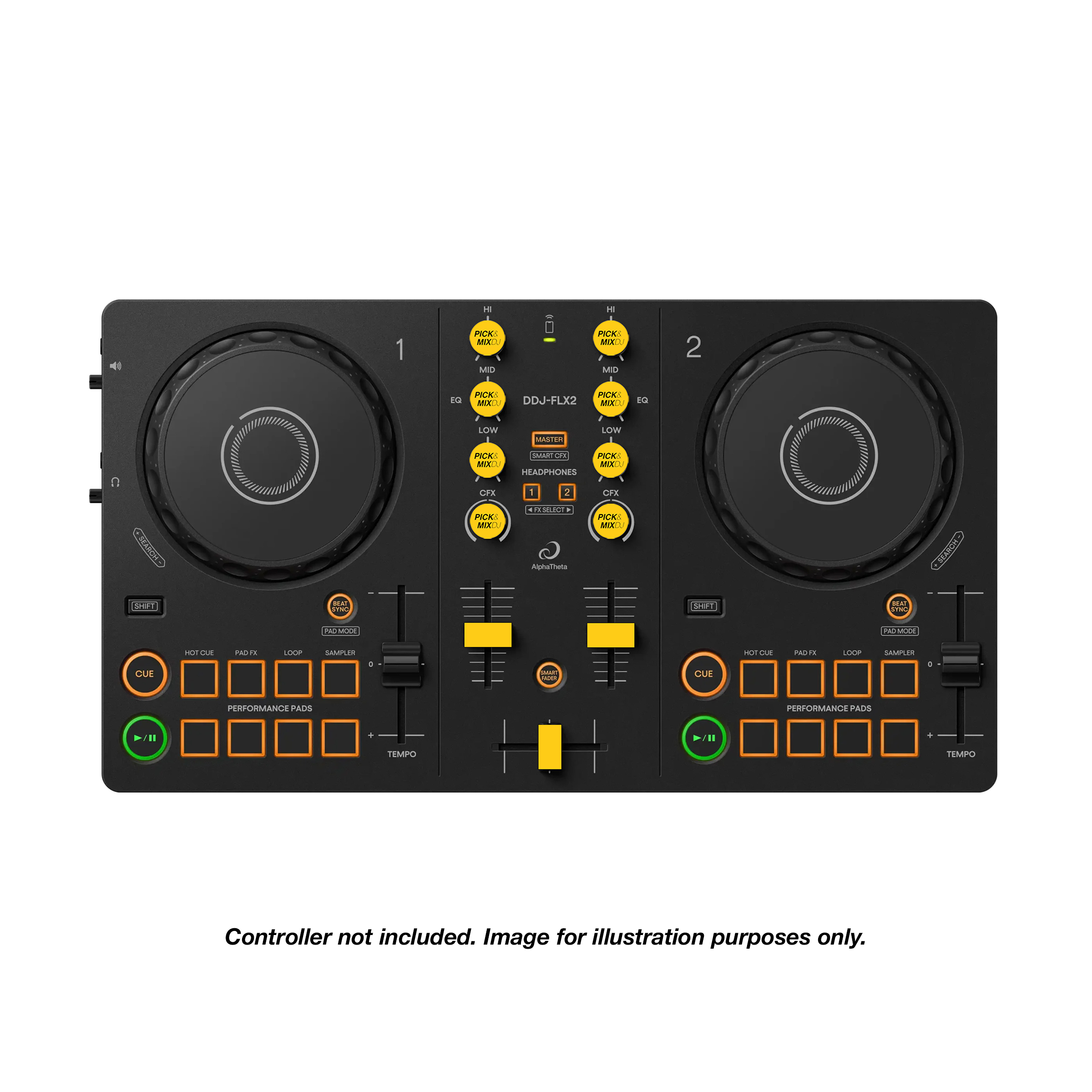 PICK&MIXDJ S PACK DJ Knobs & Faders for DDJ-FLX2, DDJ-200, Reloop Ready