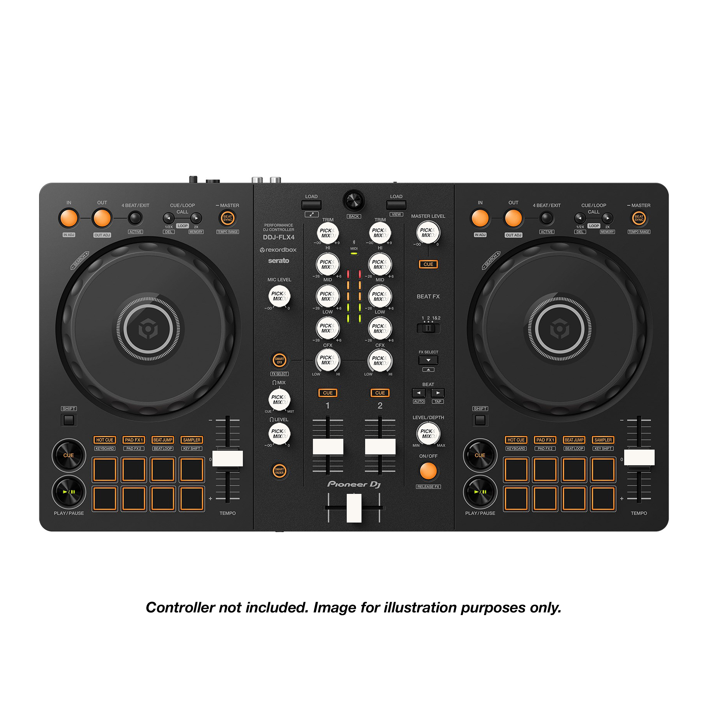 PICK&MIXDJ M PACK DJ Knobs & Faders for Pioneer DDJ-FLX4, OMNIS-DUO