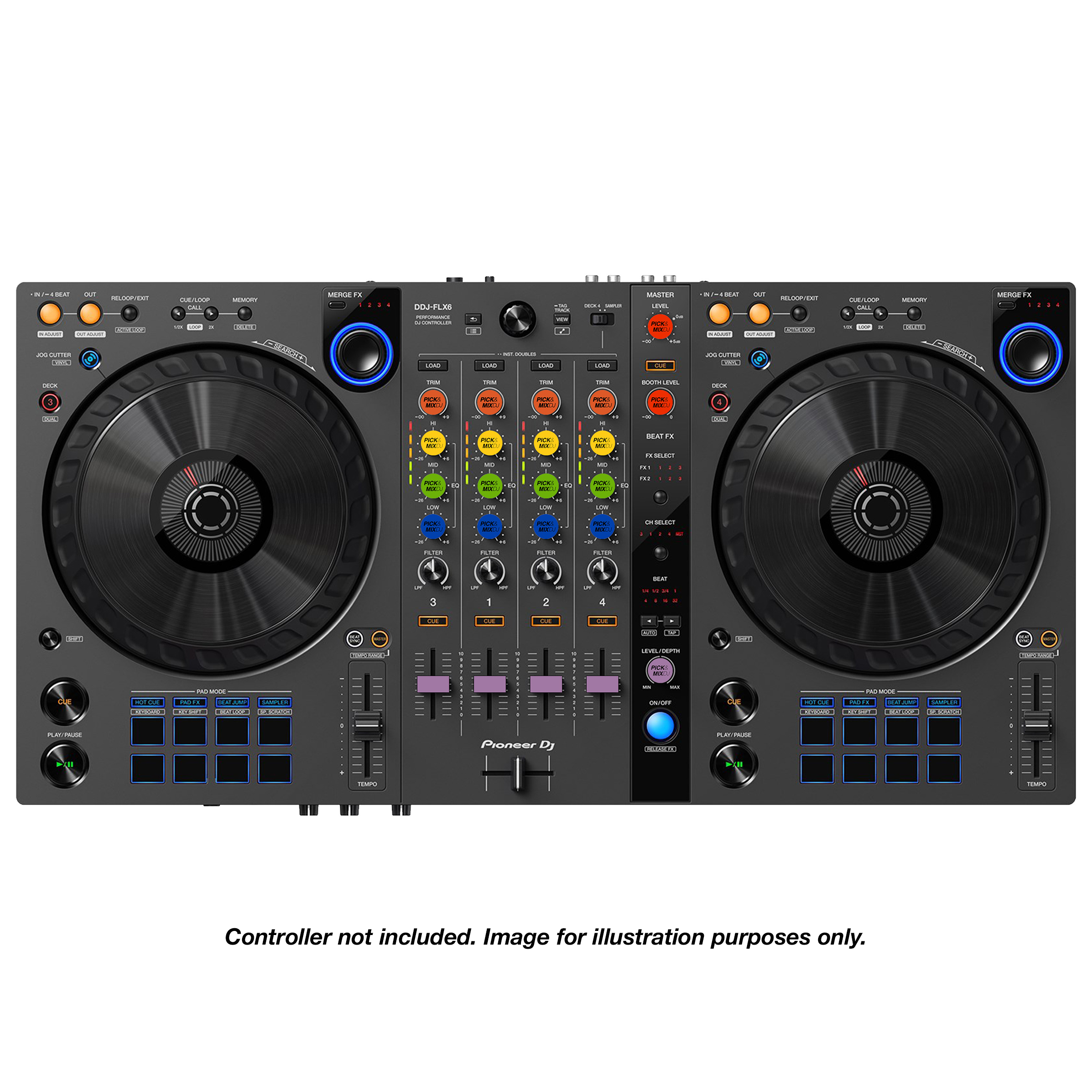 PICK&MIXDJ L PACK DJ Knobs & Faders for Pioneer XDJ-AZ, RX3, DDJ-GRV6