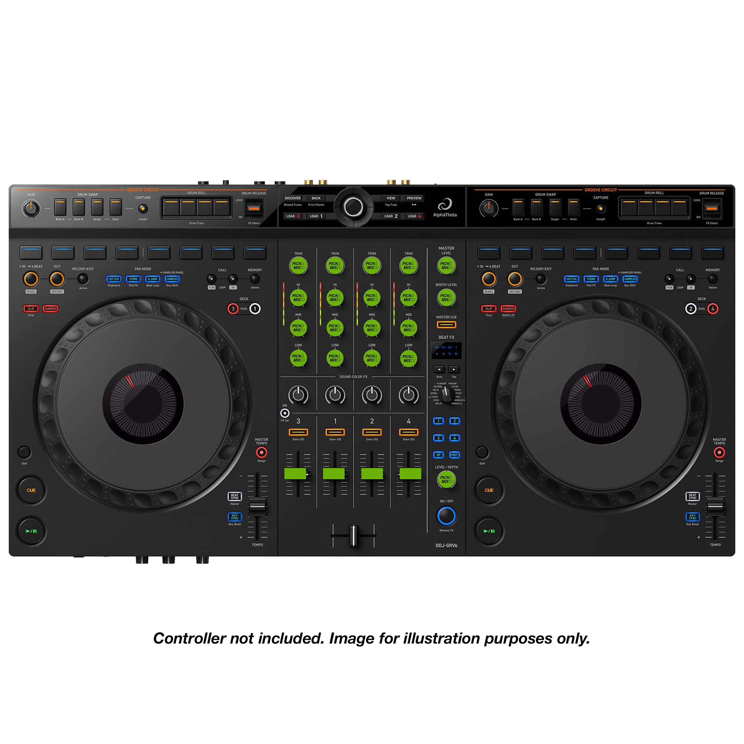 PICK&MIXDJ L PACK DJ Knobs & Faders for Pioneer XDJ-AZ, RX3, DDJ-GRV6