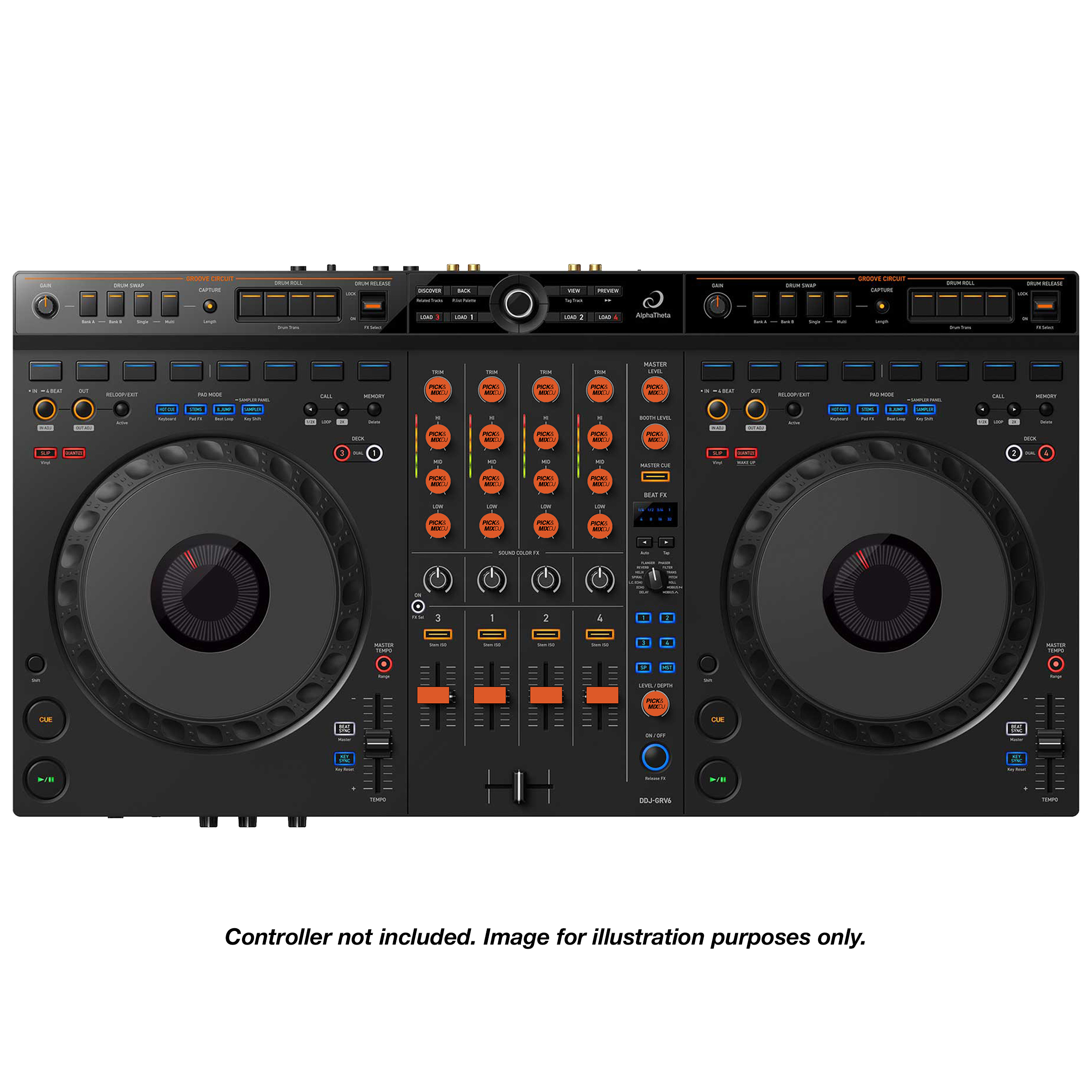PICK&MIXDJ L PACK DJ Knobs & Faders for Pioneer XDJ-AZ, RX3, DDJ-GRV6