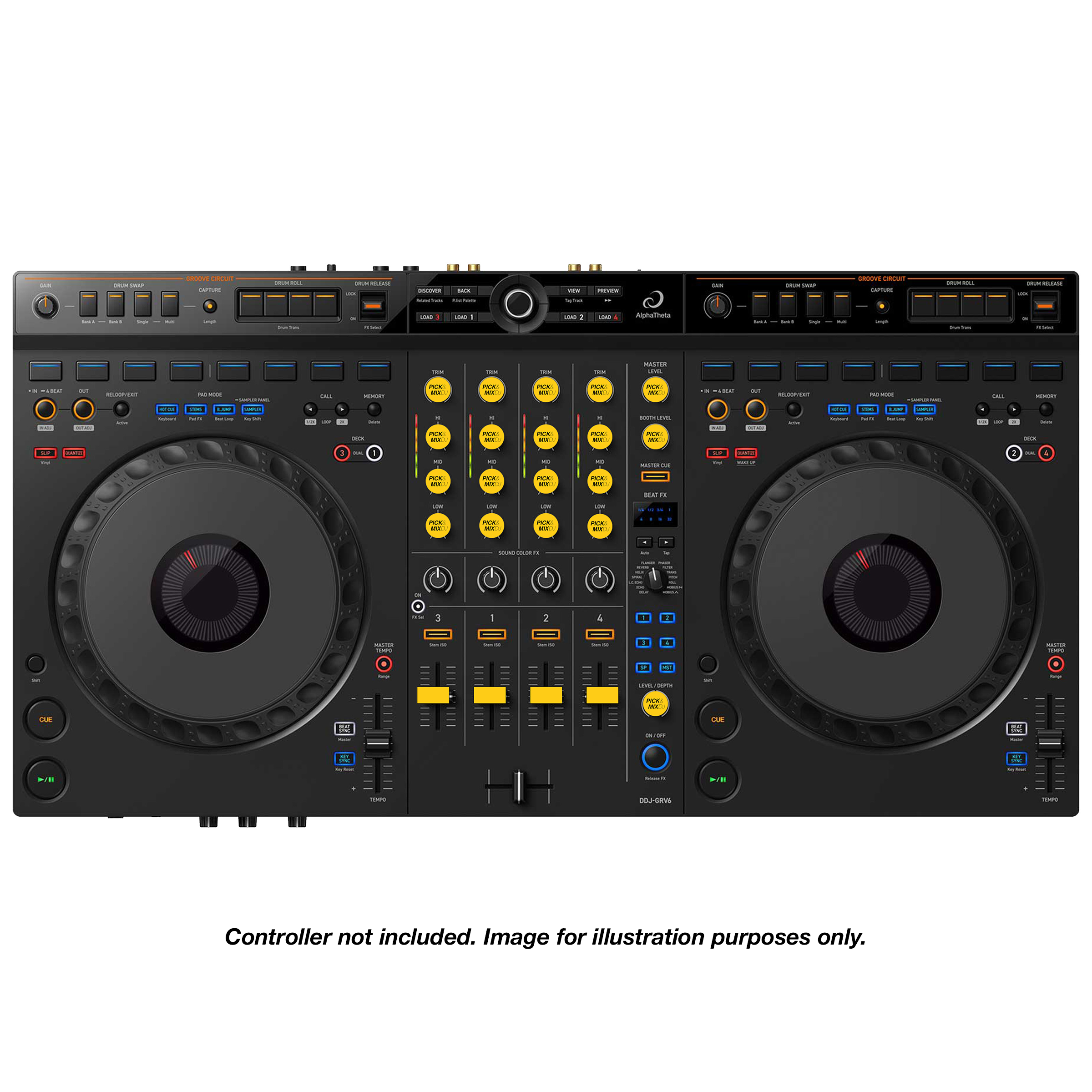 PICK&MIXDJ L PACK DJ Knobs & Faders for Pioneer XDJ-AZ, RX3, DDJ-GRV6