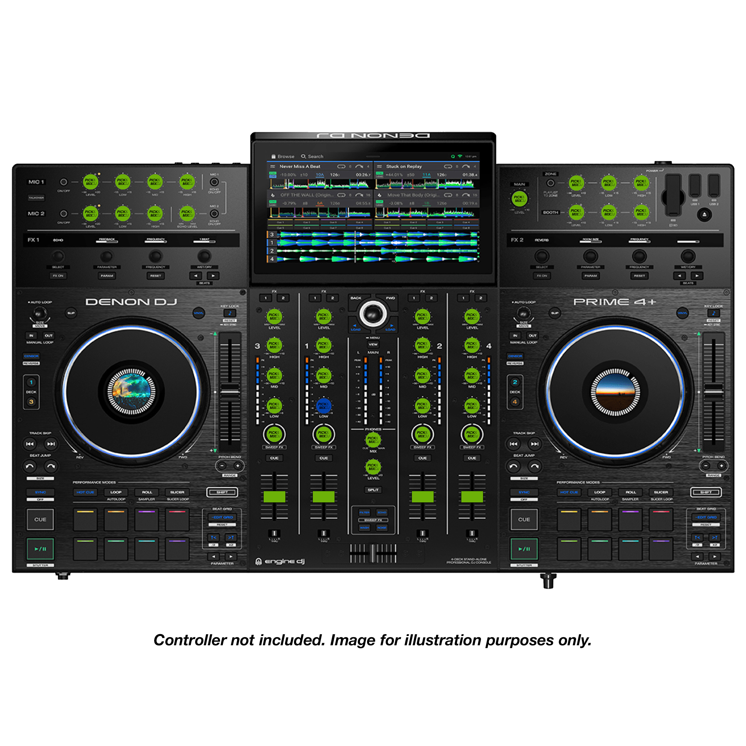 PICK&MIXDJ JUMBO PACK DJ Knobs & Faders for Prime 4/4+, XDJ-XZ