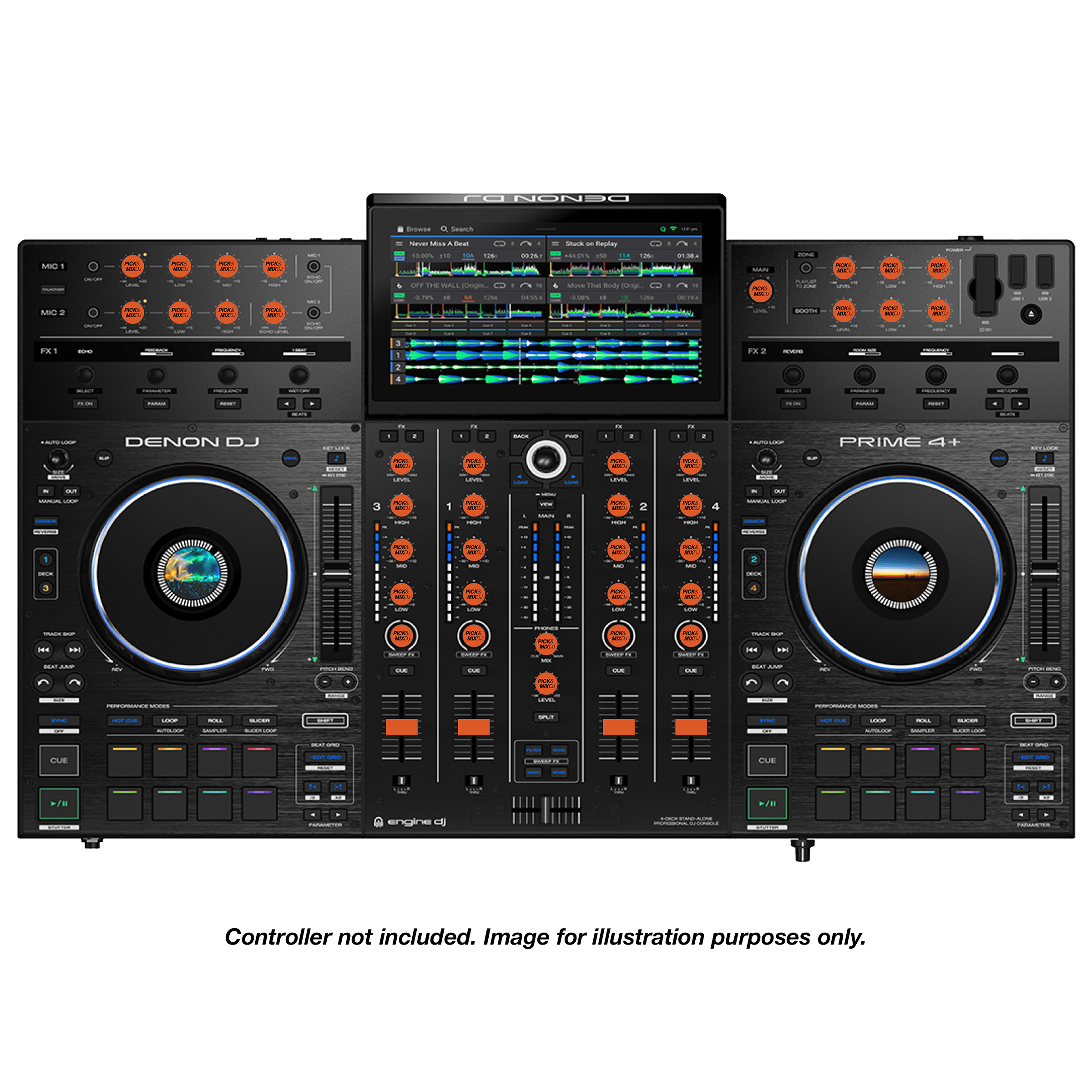 PICK&MIXDJ JUMBO PACK DJ Knobs & Faders for Prime 4/4+, XDJ-XZ