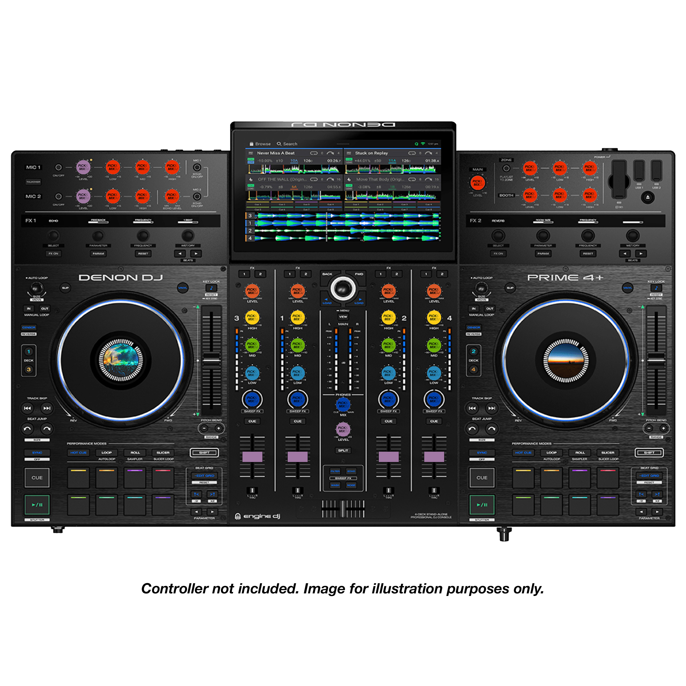 PICK&MIXDJ JUMBO PACK DJ Knobs & Faders for Prime 4/4+, XDJ-XZ