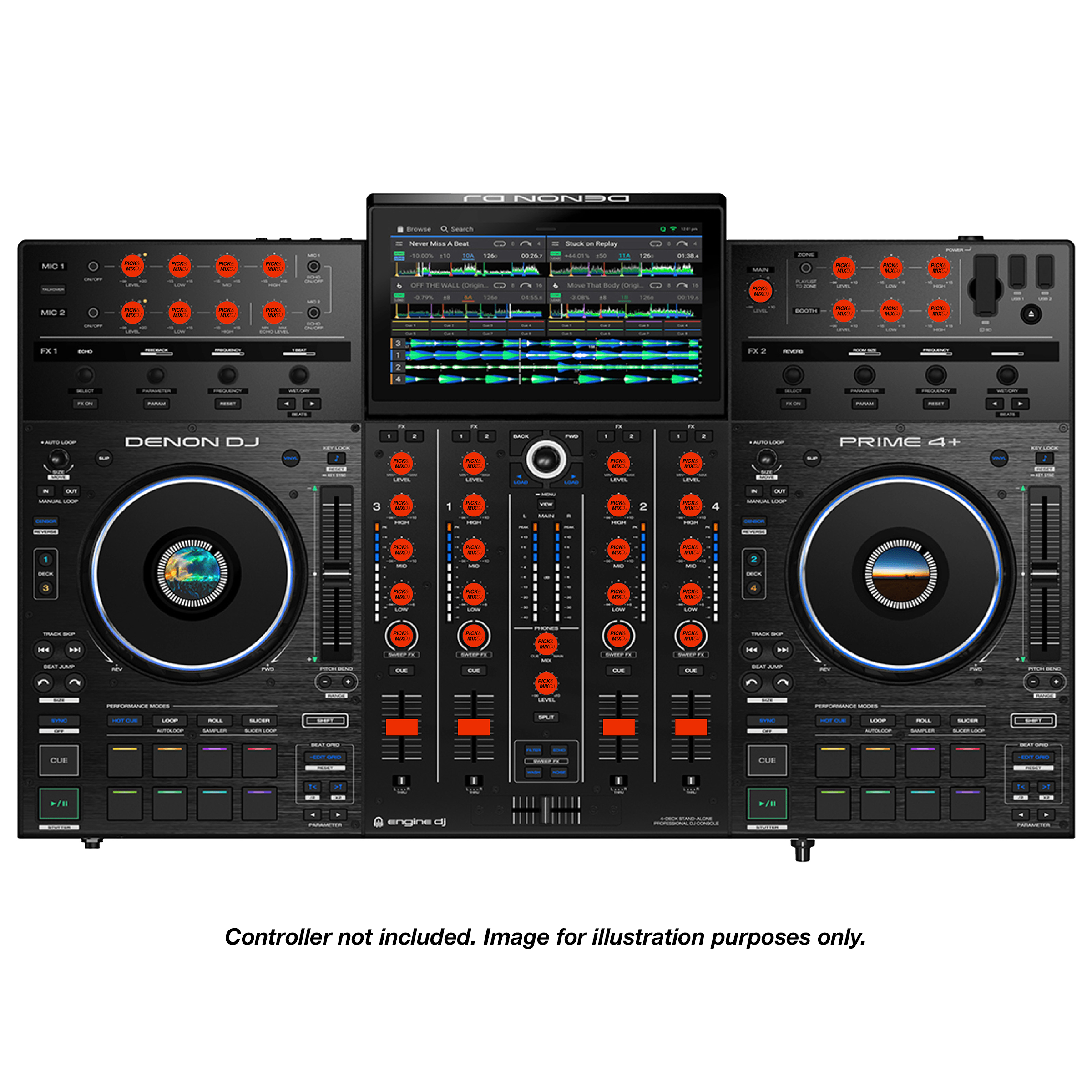 PICK&MIXDJ JUMBO PACK DJ Knobs & Faders for Prime 4/4+, XDJ-XZ