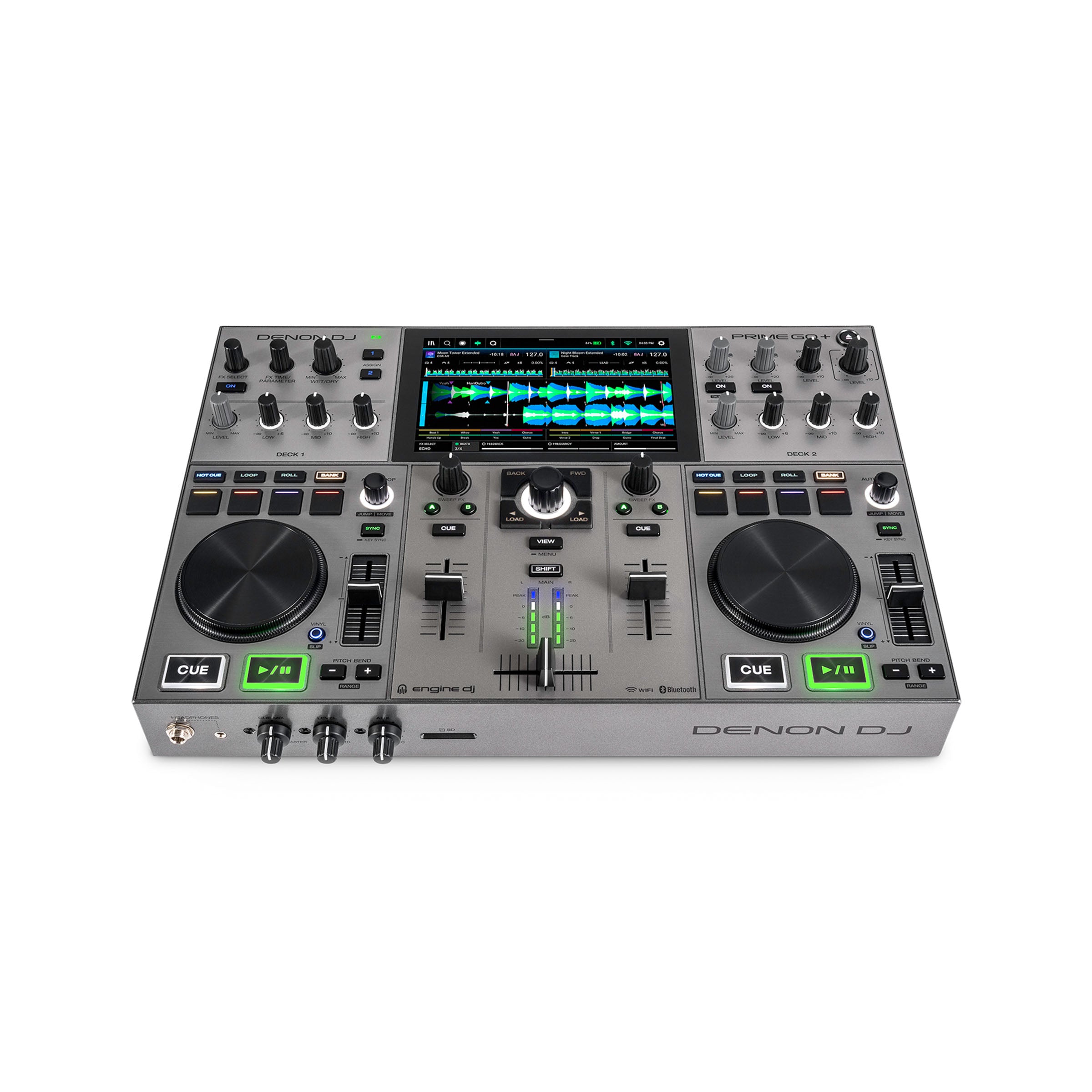 Denon DJ PRIME-GO+ Battery-Powered Standalone DJ Controller with Amazon Music